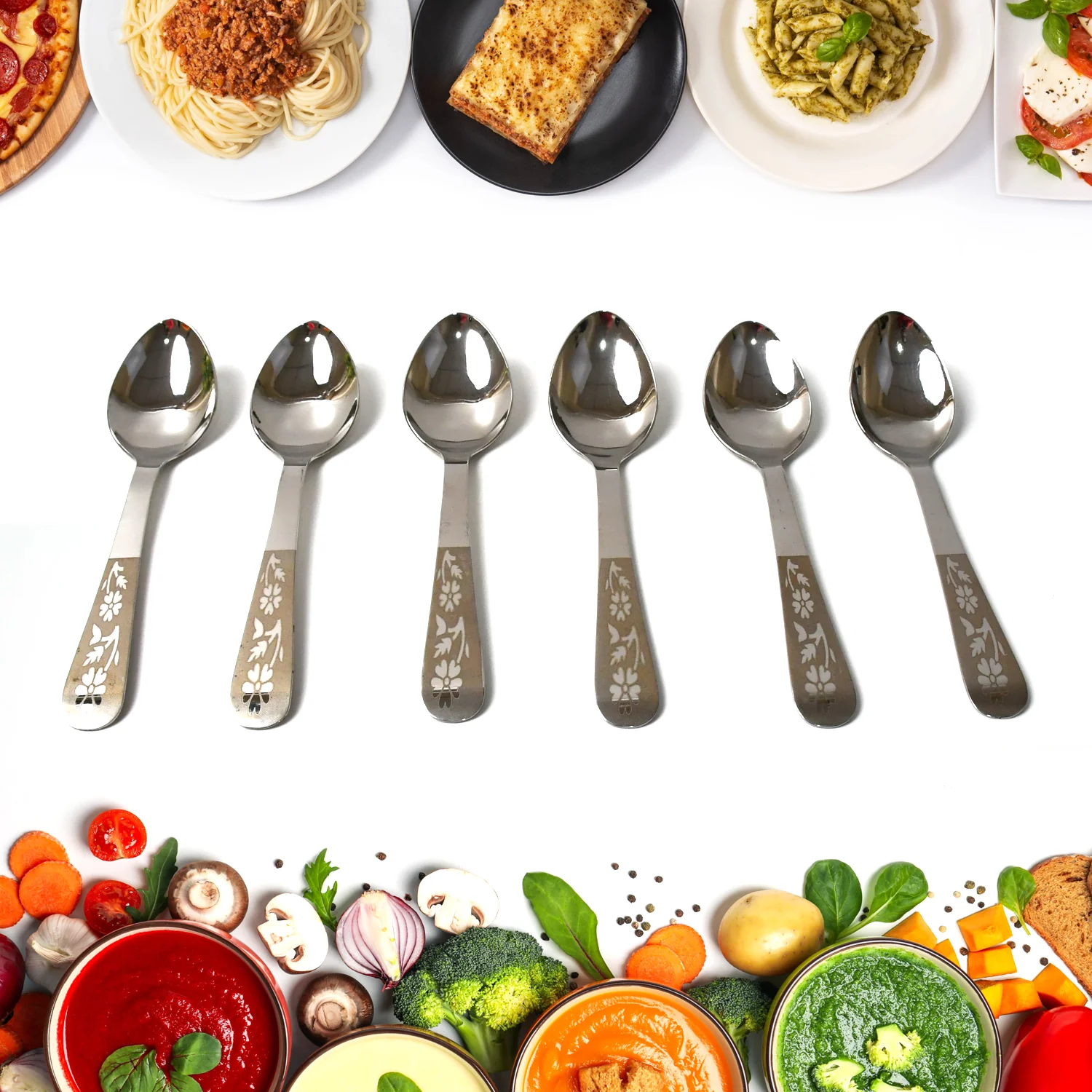Stainless Steel Table Spoons Set of 6 - Image 7