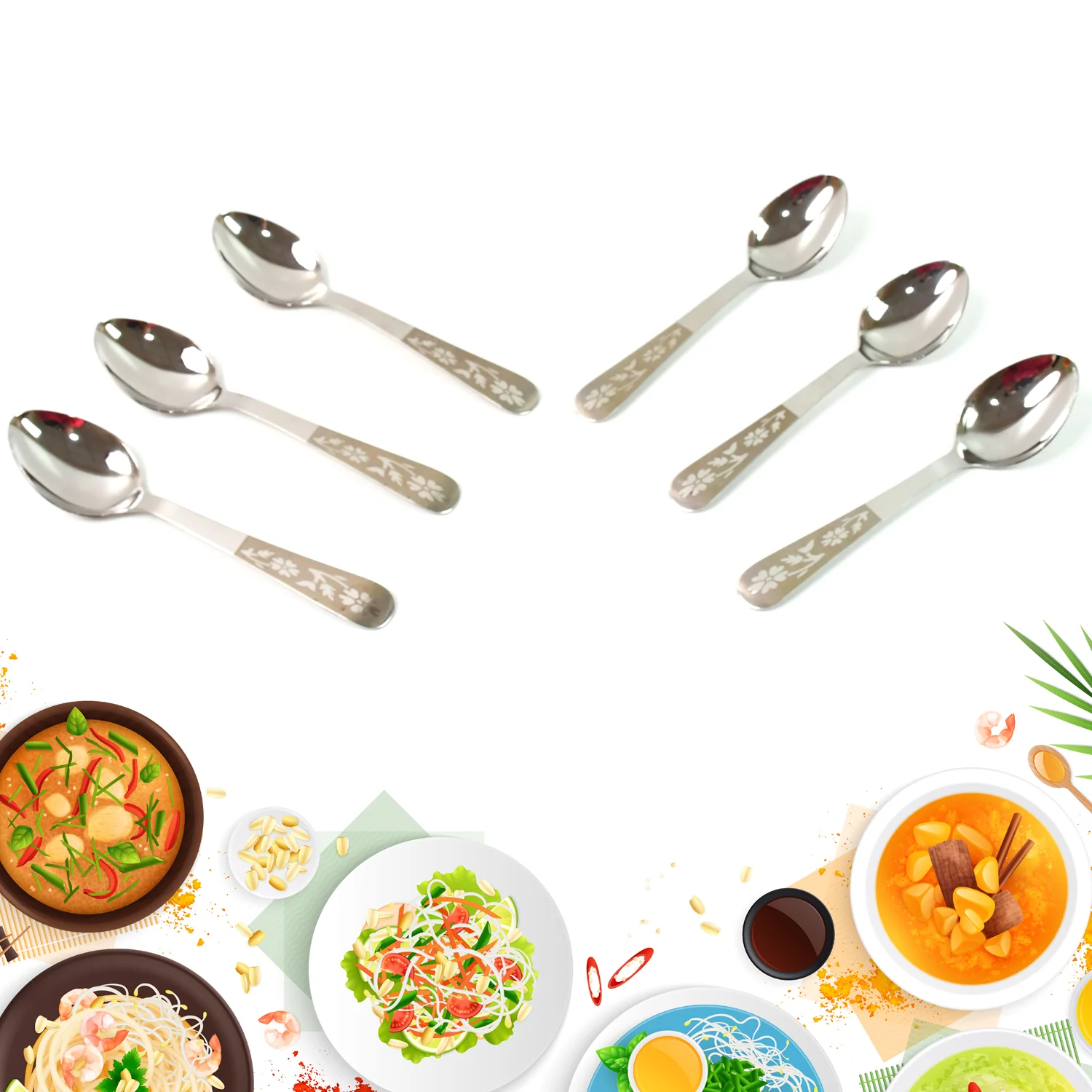 Stainless Steel Table Spoons Set of 6 - Image 8