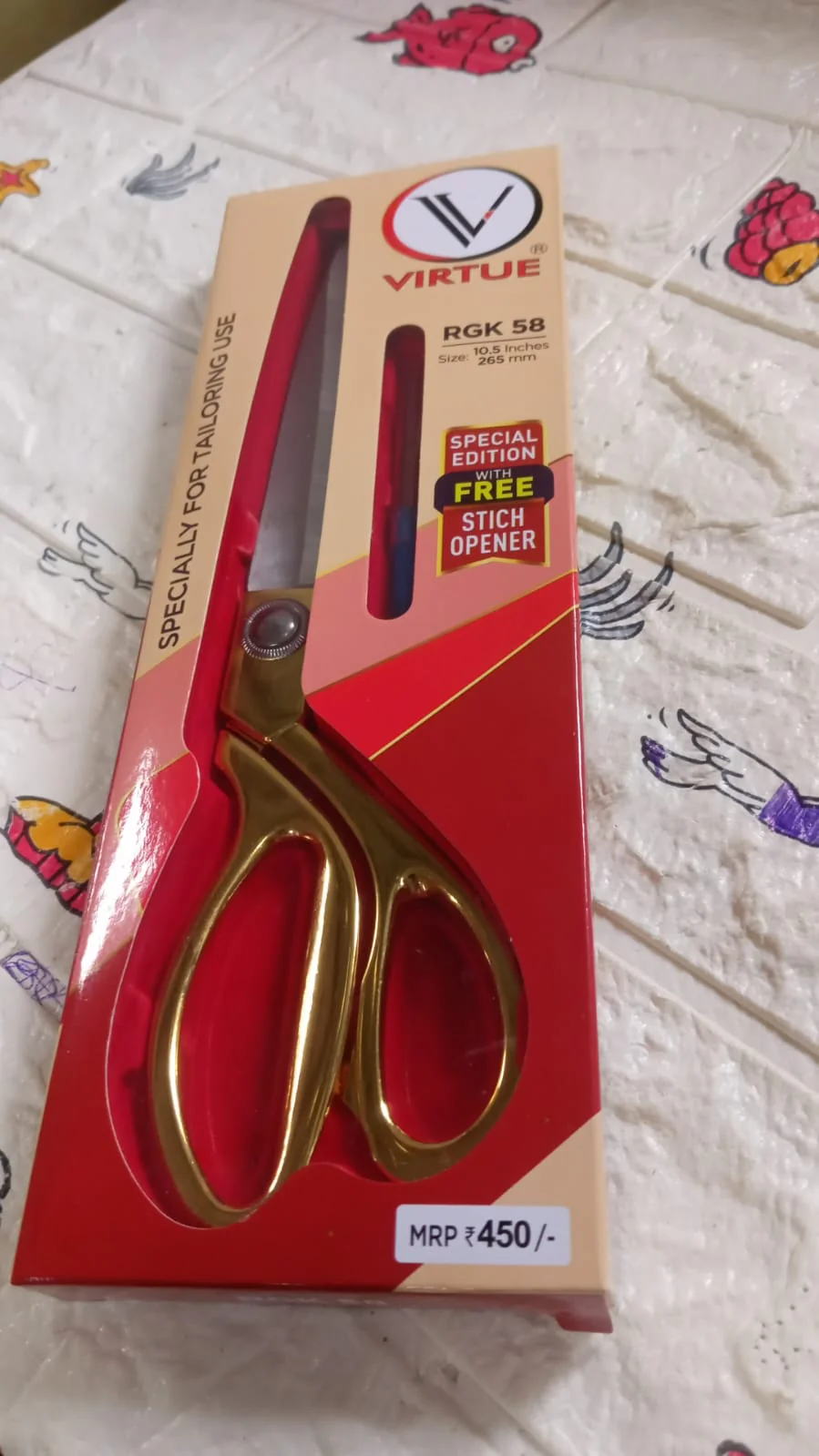 Stainless Steel Tailoring Scissor Sharp Cloth Cutting for Professionals (Golden) - Image 8