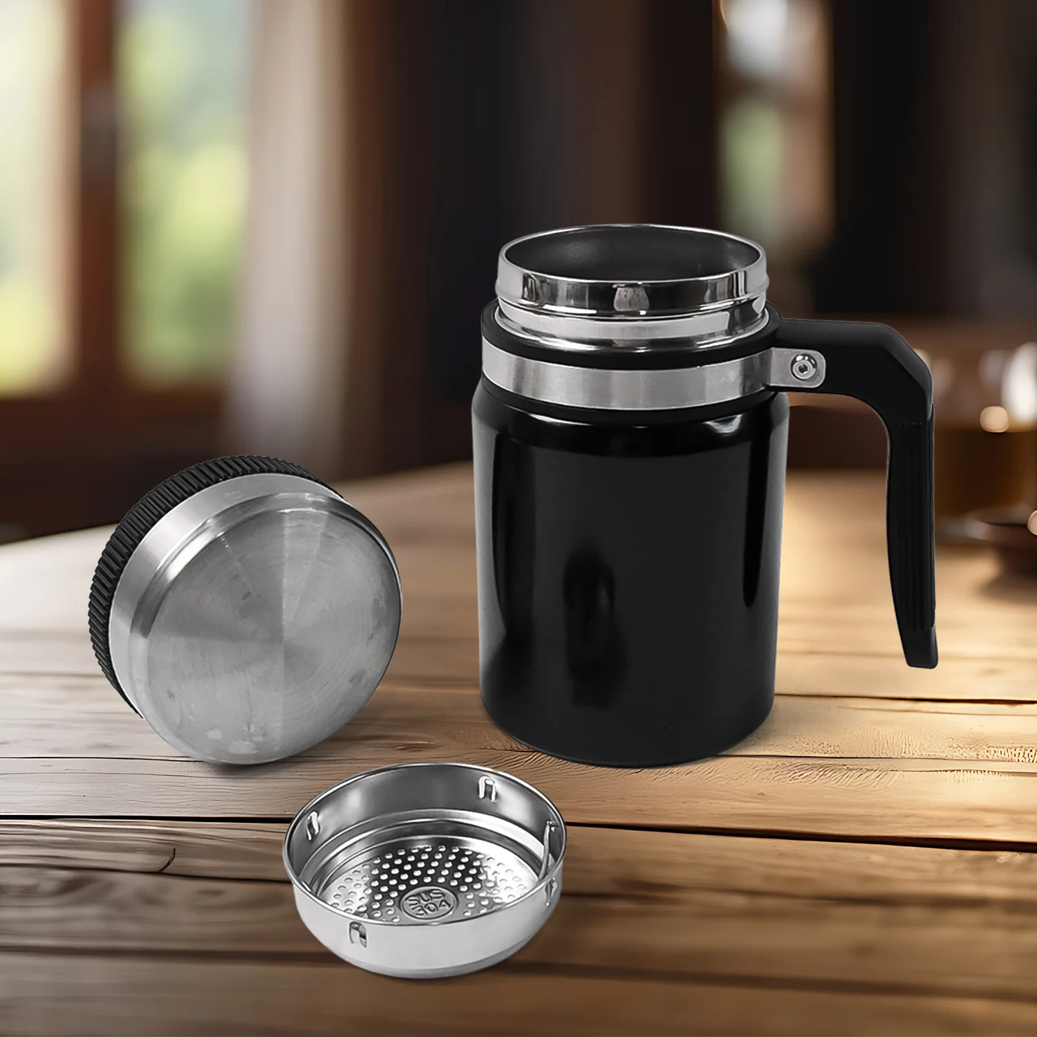 Stainless Steel Vacuum Cofee Cup With Non Slip Scalding (600Ml Approx) - Image 4