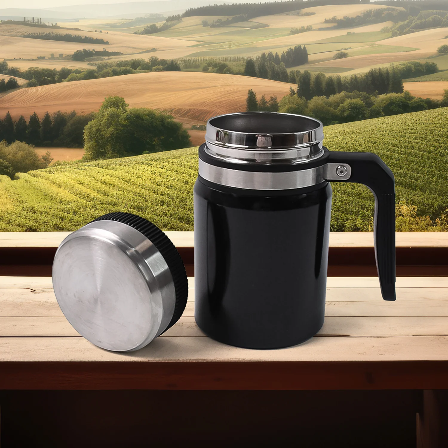 Stainless Steel Vacuum Cofee Cup With Non Slip Scalding (600Ml Approx) - Image 6