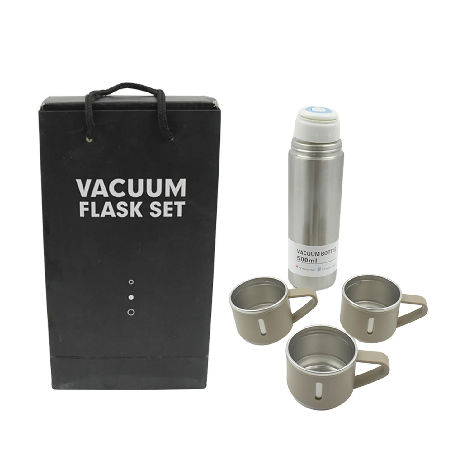 Stainless Steel Vacuum Flask Set (500ml) - Image 6