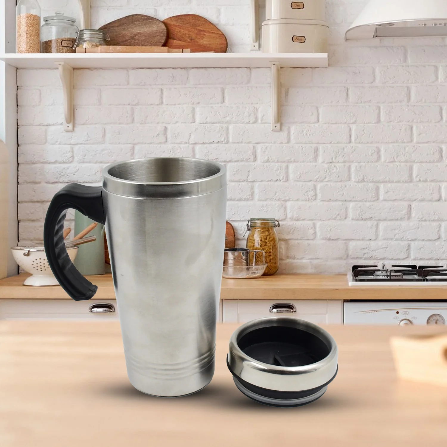 Stainless Steel Vacuum Glass Insulated Glass Coffee Cups, Tumbler (1 pc) - Image 4