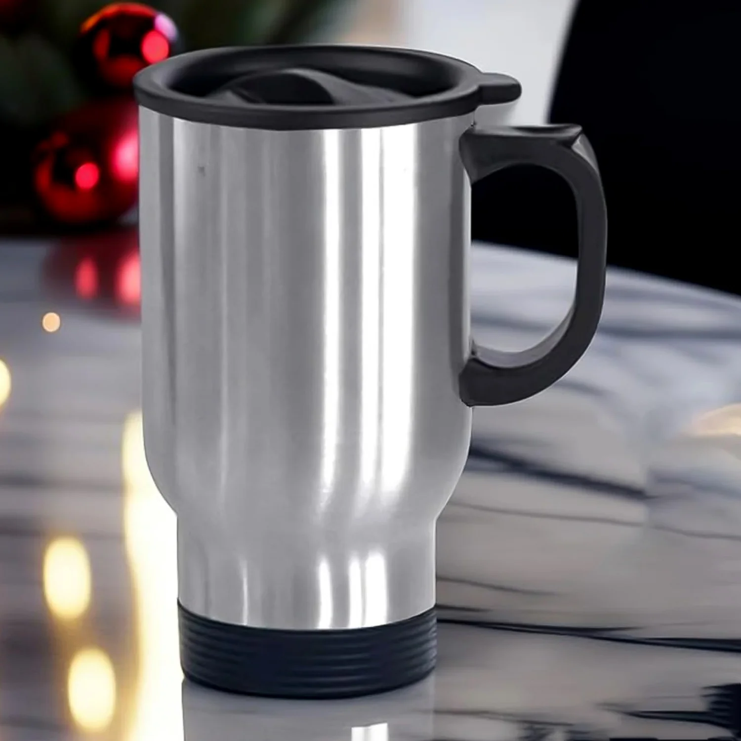 Stainless Steel Vacuum Glass Insulated Glass Coffee Cups, Tumbler (With Lid & Handle / 1 pc) - Image 4