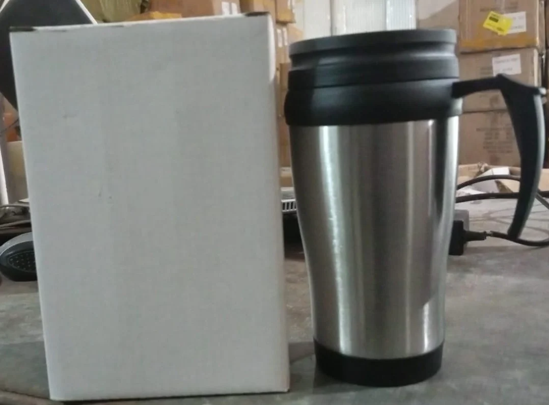 Stainless Steel Vacuum Glass Insulated Glass Coffee Cups, Tumbler (With Lid & Handle / 1 pc) - Image 11