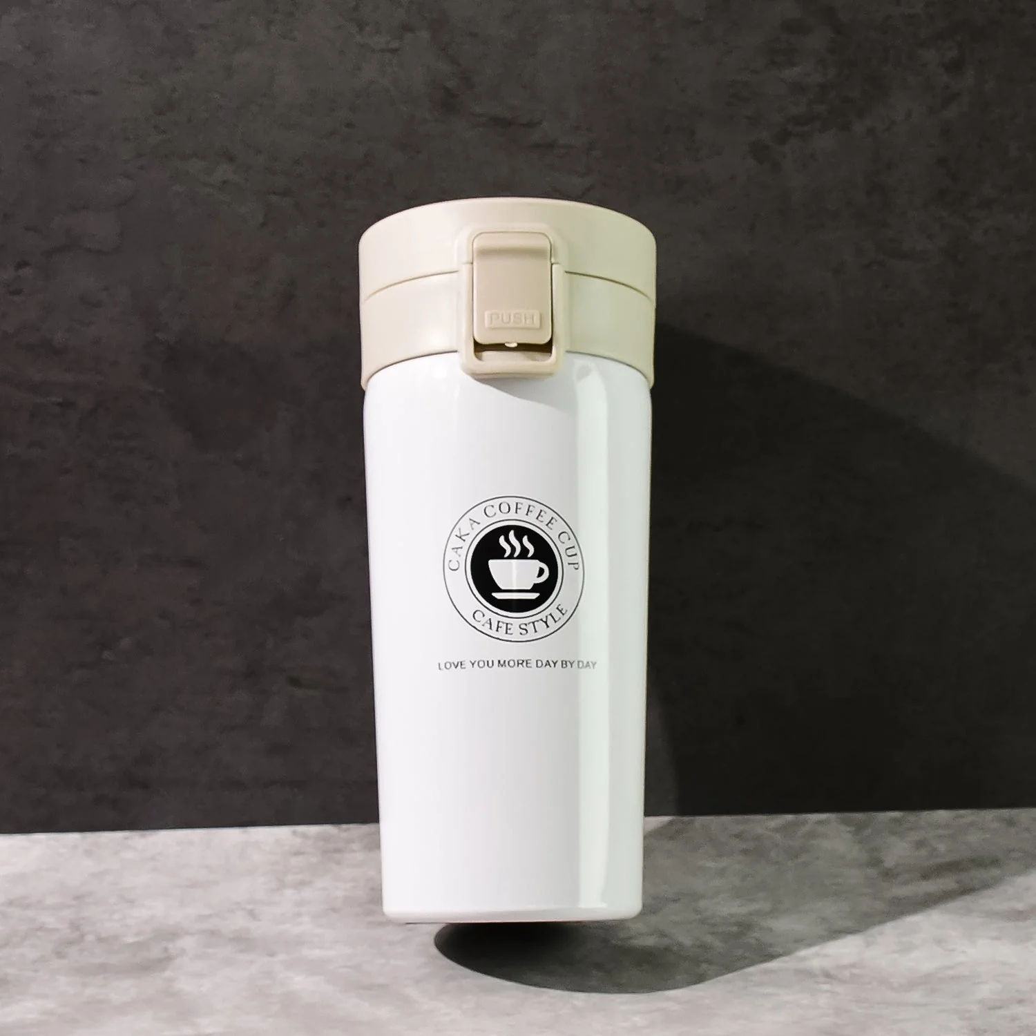 Stainless Steel Vacuum Insulated Coffee Flask with Flip Lock Lid (400ML / 1 Pc) - Image 3