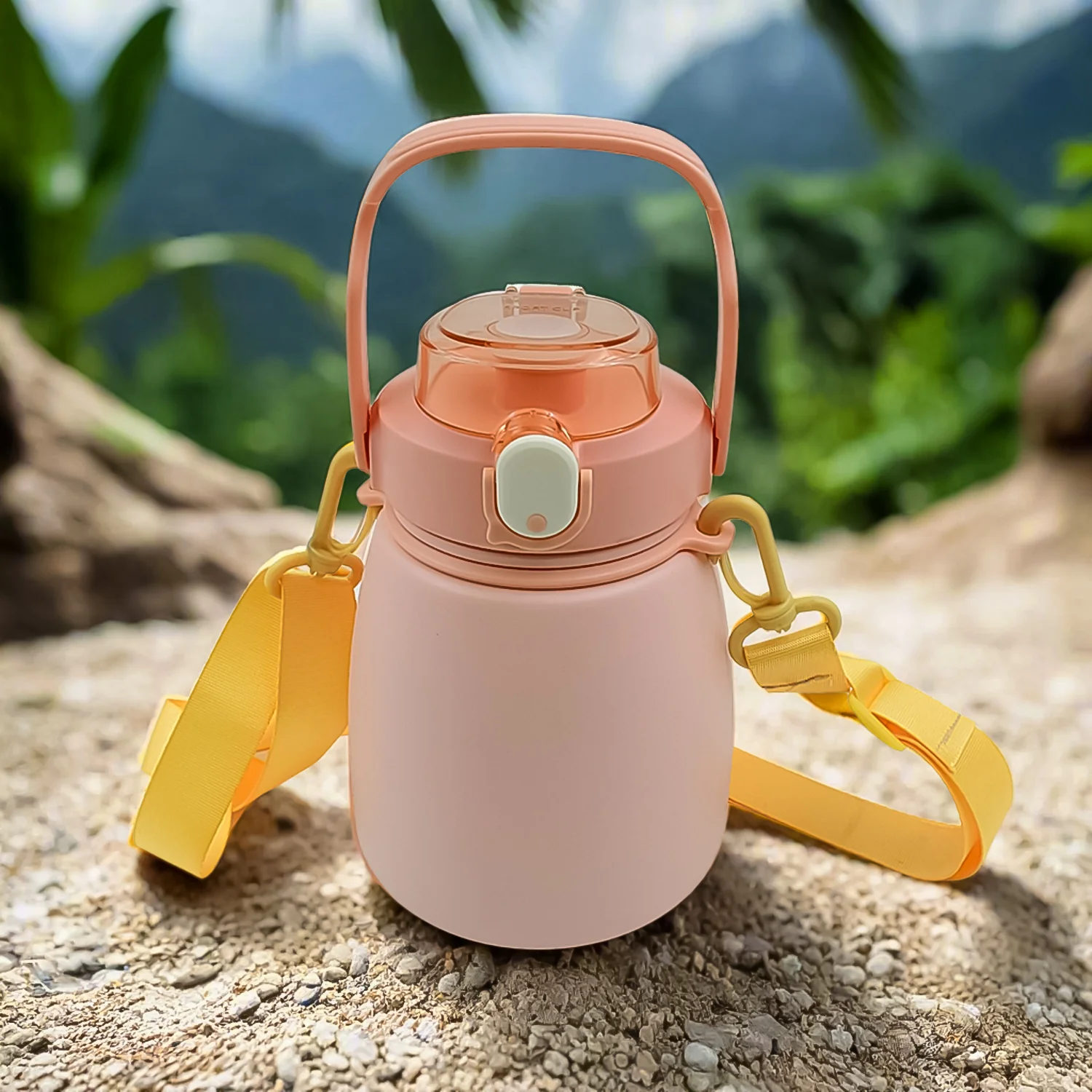 Stainless Steel Mug / Bottle Vacuum Insulated Cup Handle & Strap, Tumbler (1000 ML) - Image 3