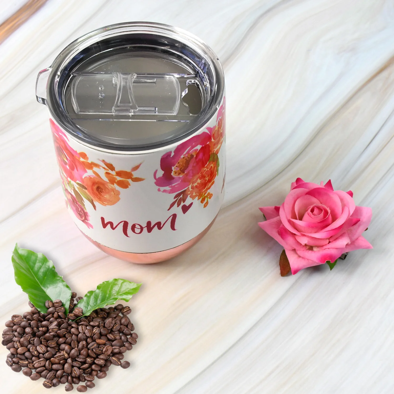 Stainless Steel Vacuum Insulated Mug with Lid, Tumbler (1 Pc / Mix Design & Color) - Image 13