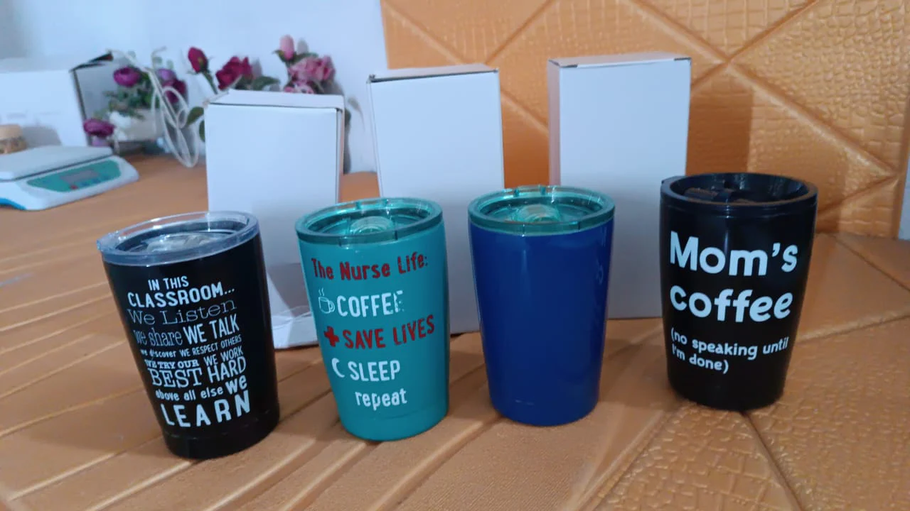 Stainless Steel Vacuum Insulated Mug with Lid, Tumbler (1 Pc / Mix Design & Color) - Image 16