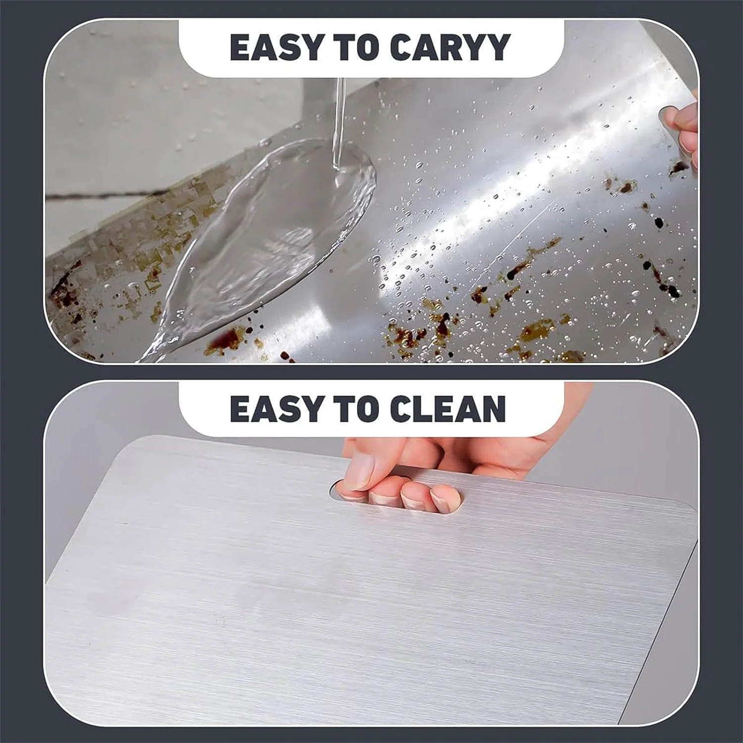 Stainless Steel Vegetable & Fruit Cutting Chopping Board (31×20 Cm / 1 Pc) - Image 7