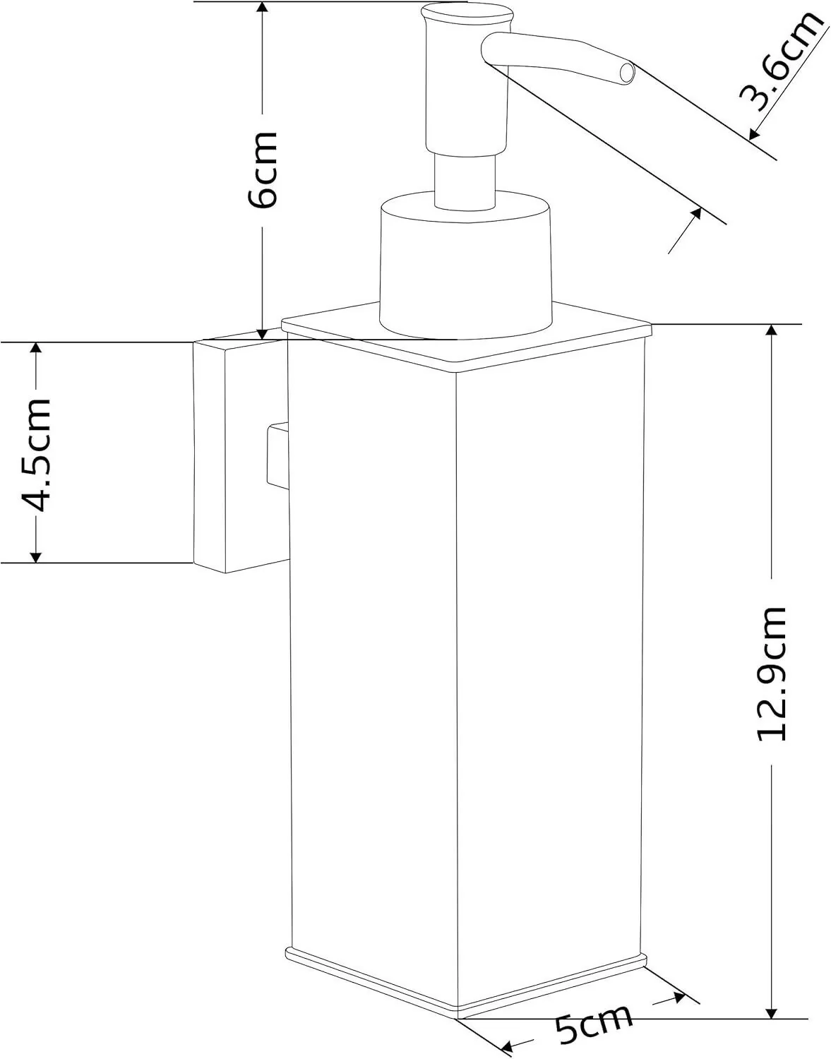 Stainless Steel Wall-Mounted Square Liquid Soap Dispenser for Bathroom & Kitchen - Image 3