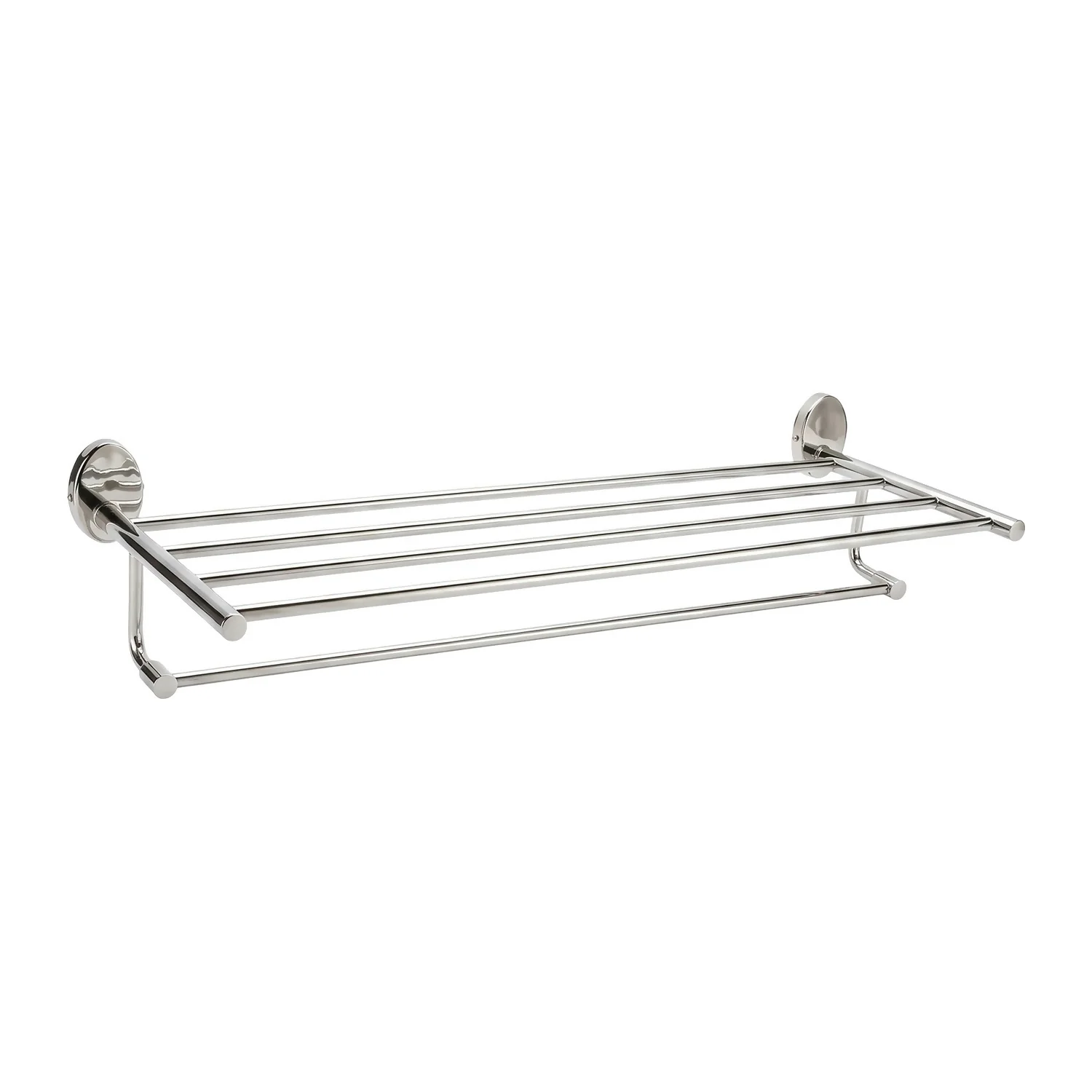 Stainless Steel Wall-Mounted Towel Rack with Multi-Functional Bars for Efficient Bathroom Storage - Image 5