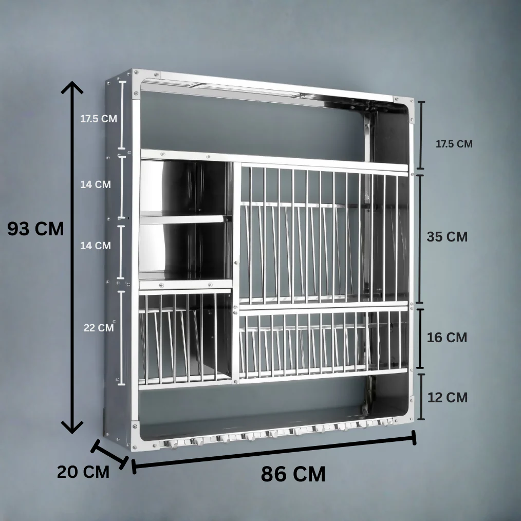 Stainless Steel Wall-Mounted Utensil Storage Rack Kitchen Organizer Model-DLX-3836 - Image 10