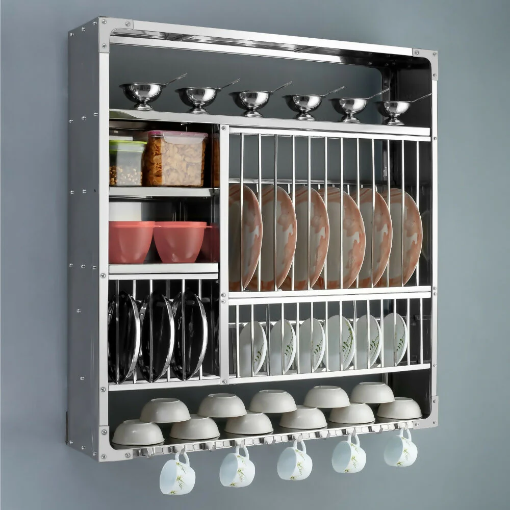 Stainless Steel Wall-Mounted Utensil Storage Rack Kitchen Organizer Model-DLX-3836 - Image 4