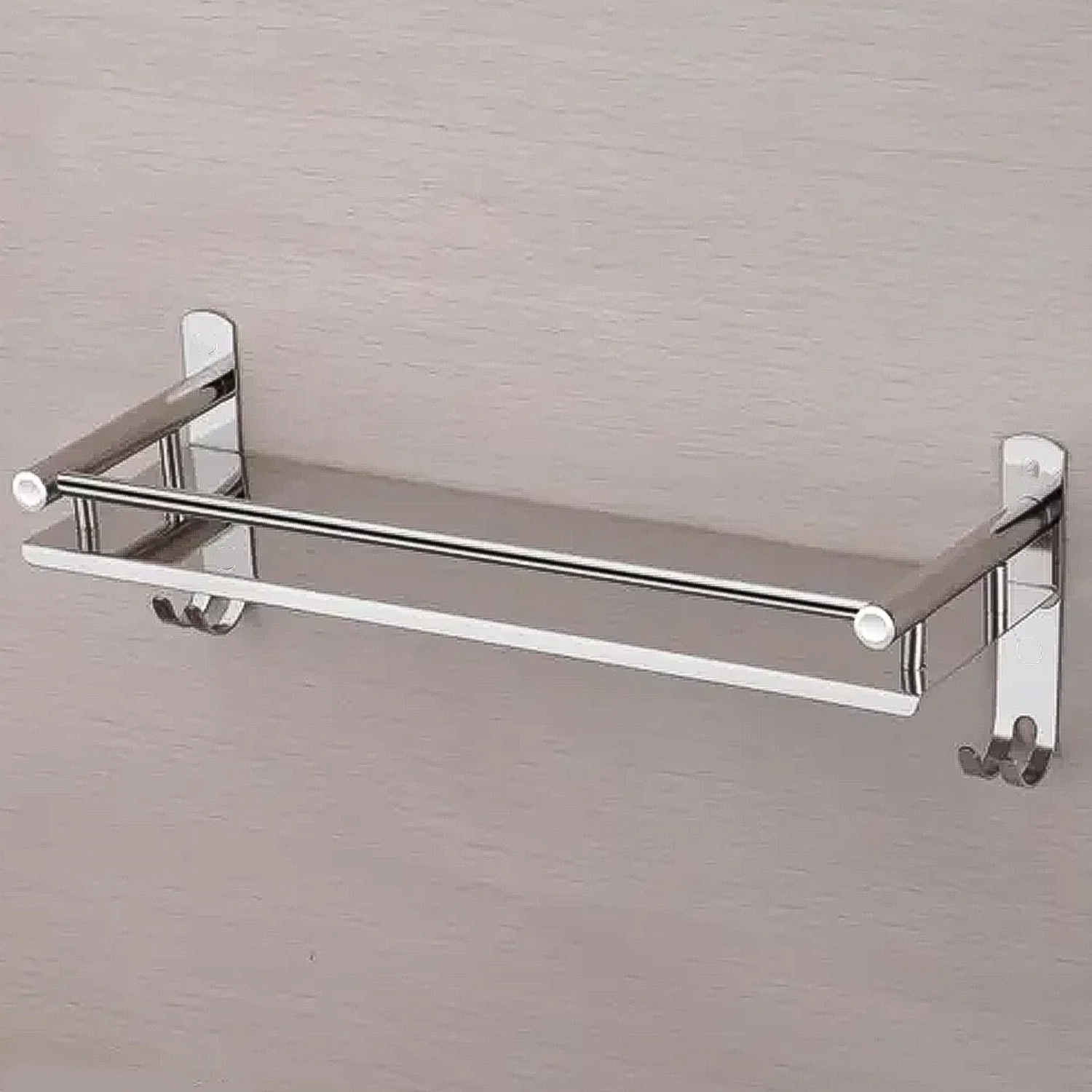 Stainless Steel Wall Mounted Washroom Rack - Single Layer Multipurpose Cabinet - Image 3