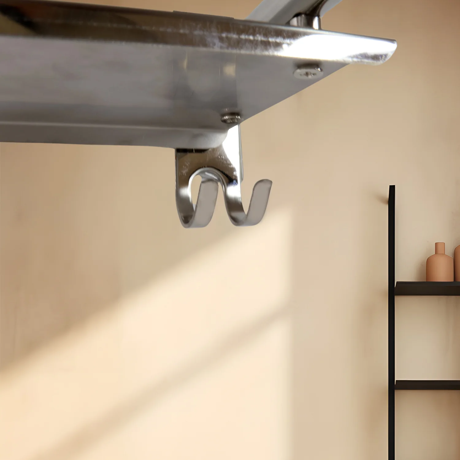 Stainless Steel Wall Mounted Washroom Rack - Single Layer Multipurpose Cabinet - Image 6
