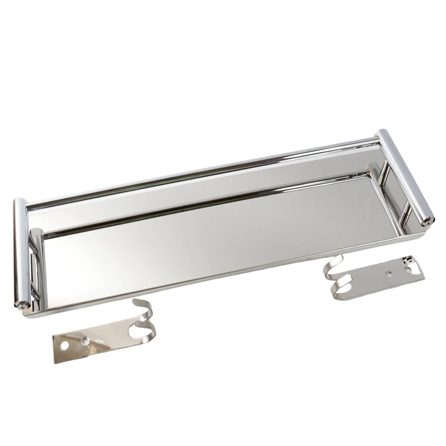 Stainless Steel Wall Mounted Washroom Rack - Single Layer Multipurpose Cabinet - Image 7