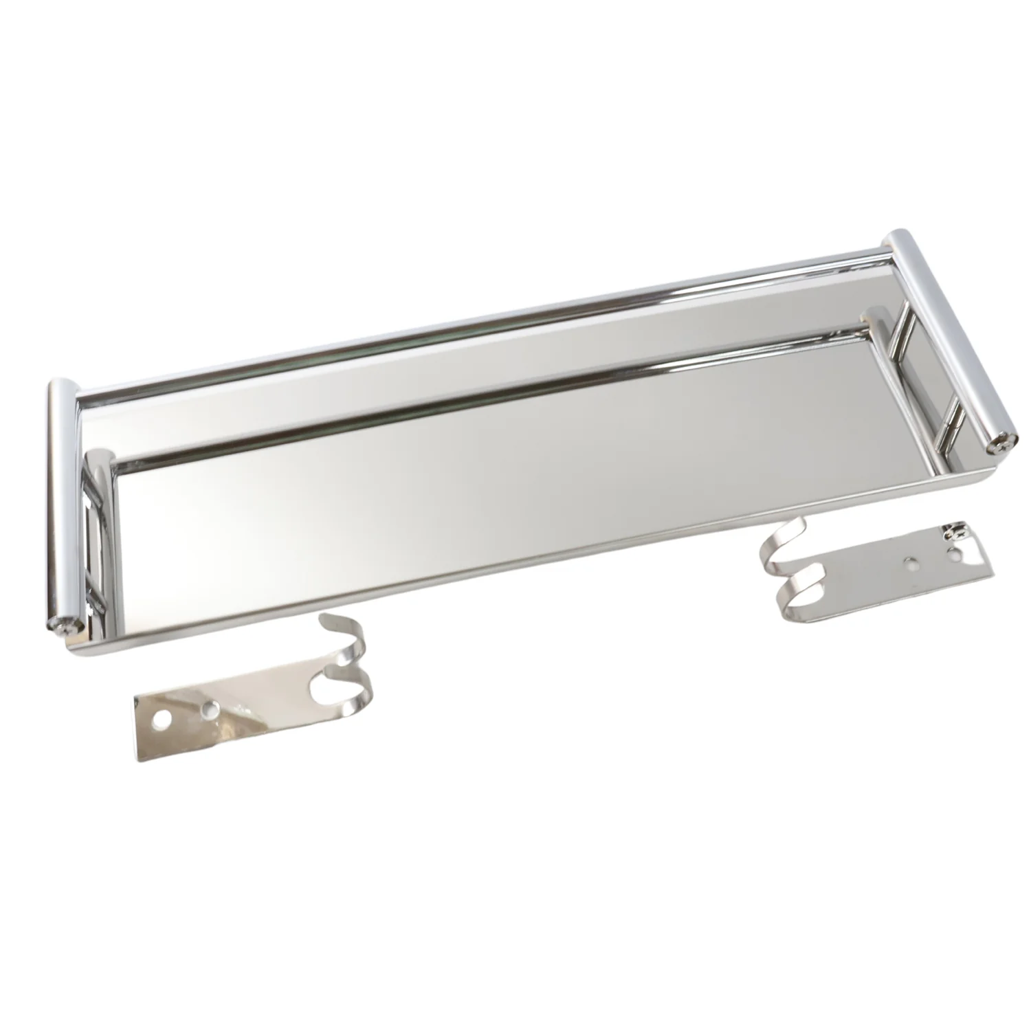Stainless Steel Wall Mounted Washroom Rack - Single Layer Multipurpose Cabinet - Image 6