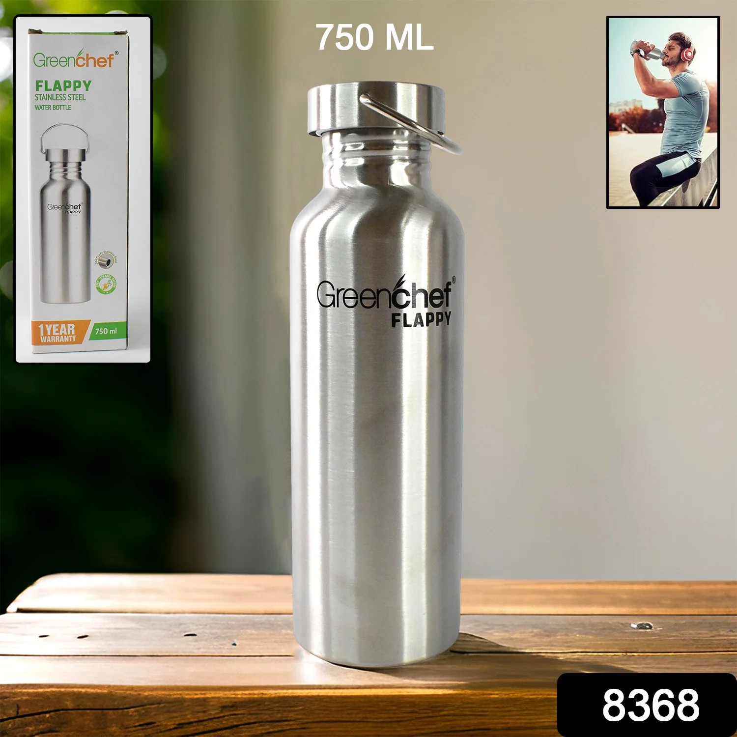 Stainless Steel Water Bottle (750ML / 1 Pc) - Image 2