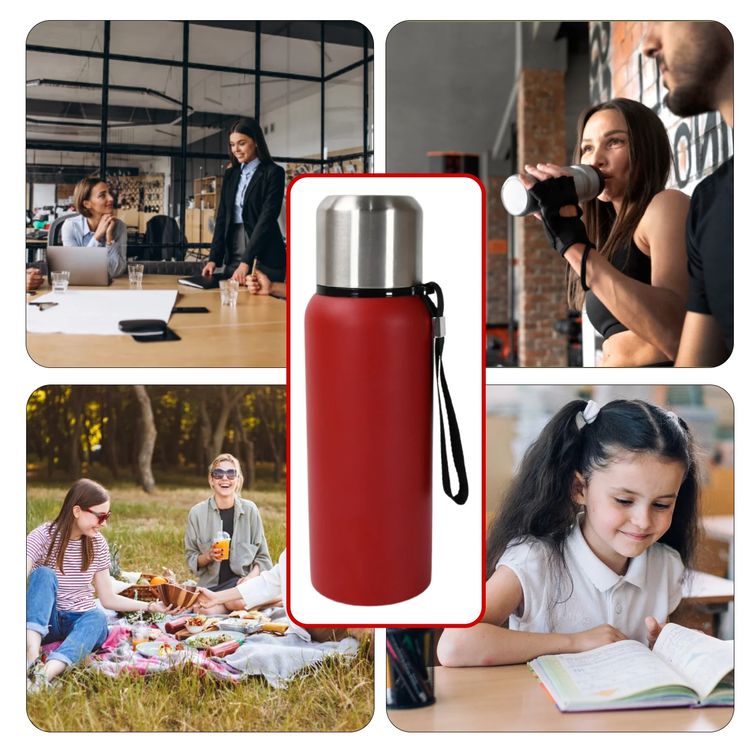 Stainless Steel Water Bottle, Fridge Water Bottle, Stainless Steel Water Bottle Leak Proof, Rust Proof, Cold & Hot Thermos steel Bottle| Leak Proof | Office Bottle | Gym | Home | Kitchen | Hiking | Trekking | Travel Bottle (Approx 600ML) - Image 3