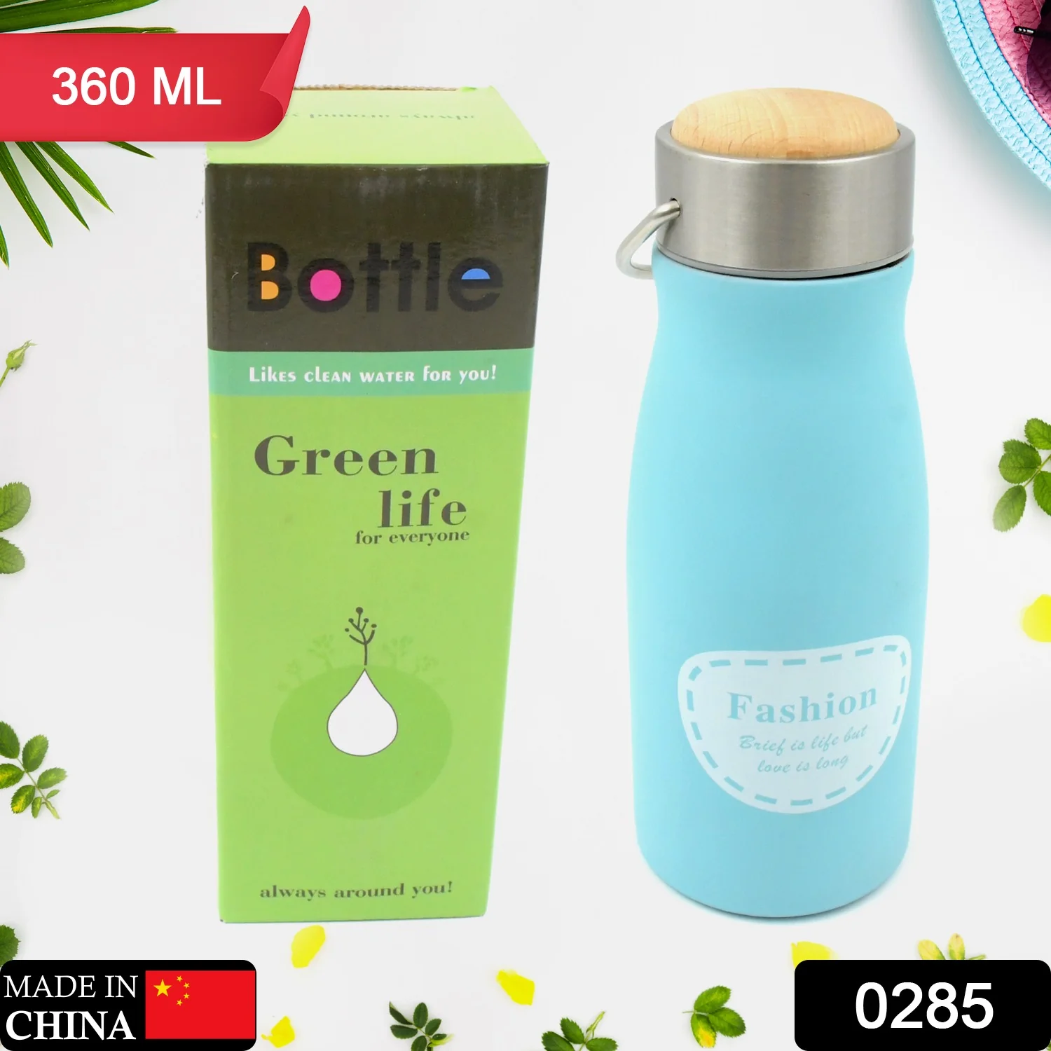 Stainless Steel Water Bottle for Gym & Office (360ml, Leak-Proof) - Image 2