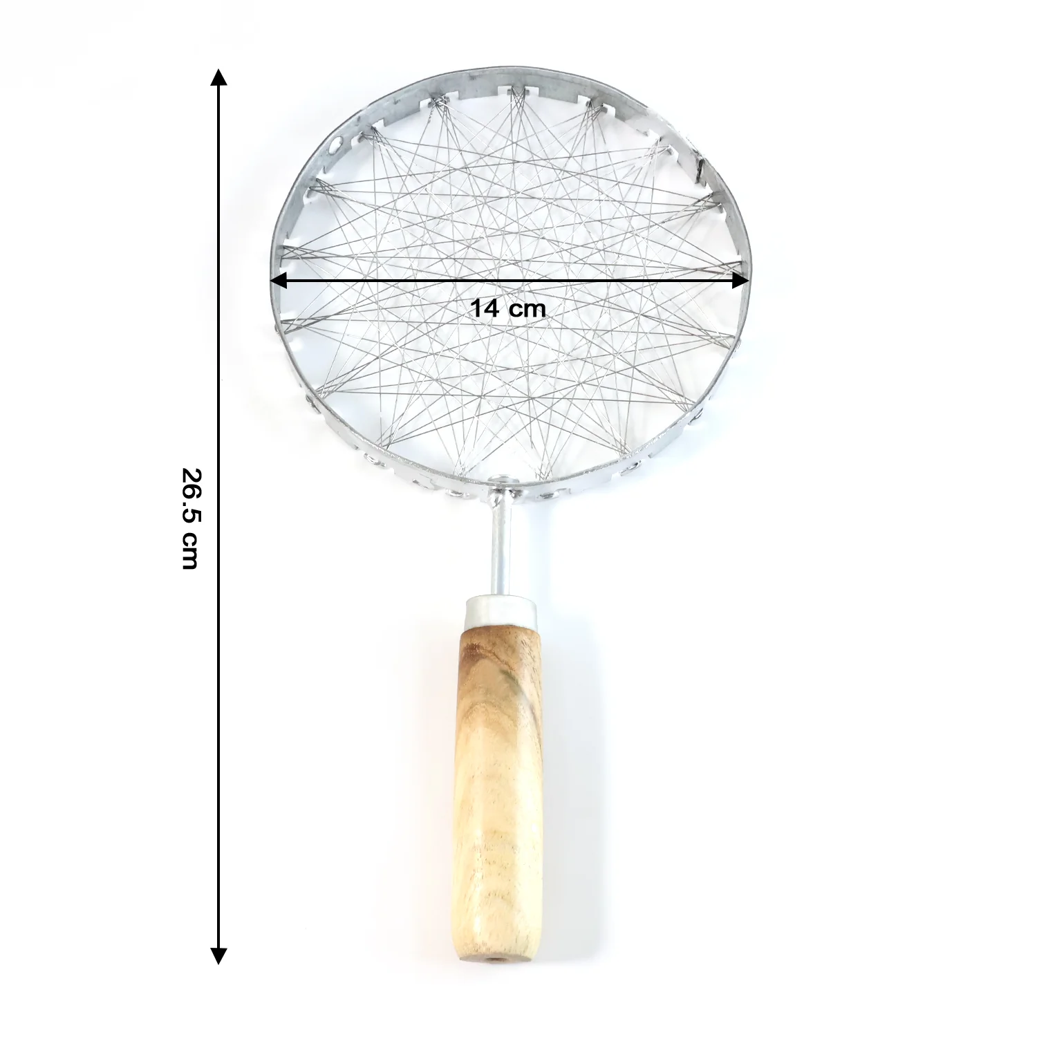 Stainless Steel Wire Skimmer with Wooden Handle (1 Pc) - Image 9