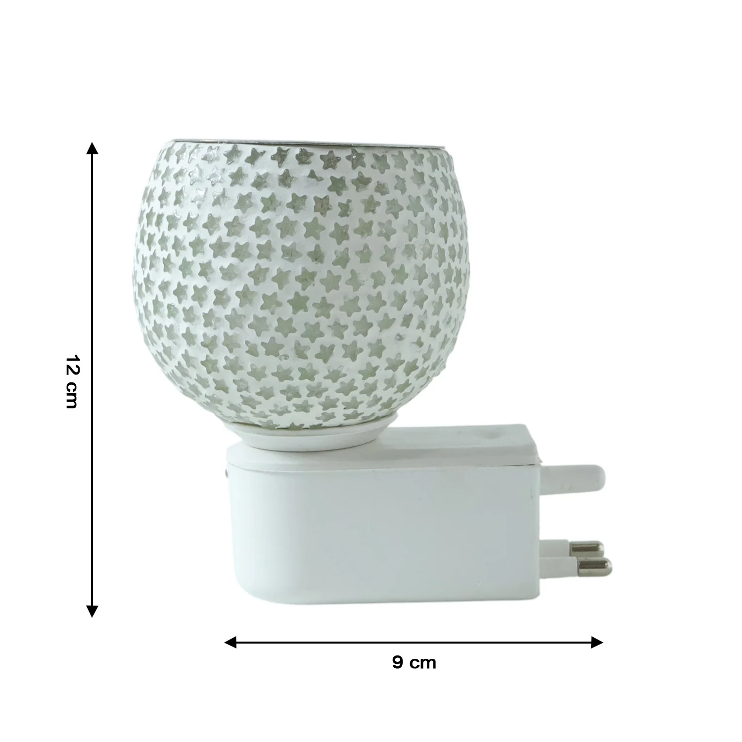 Premium Kapoor Dani Plug-In Star Cut Glass Aroma Diffuser Night Lamp (1 Pc) - Image 6