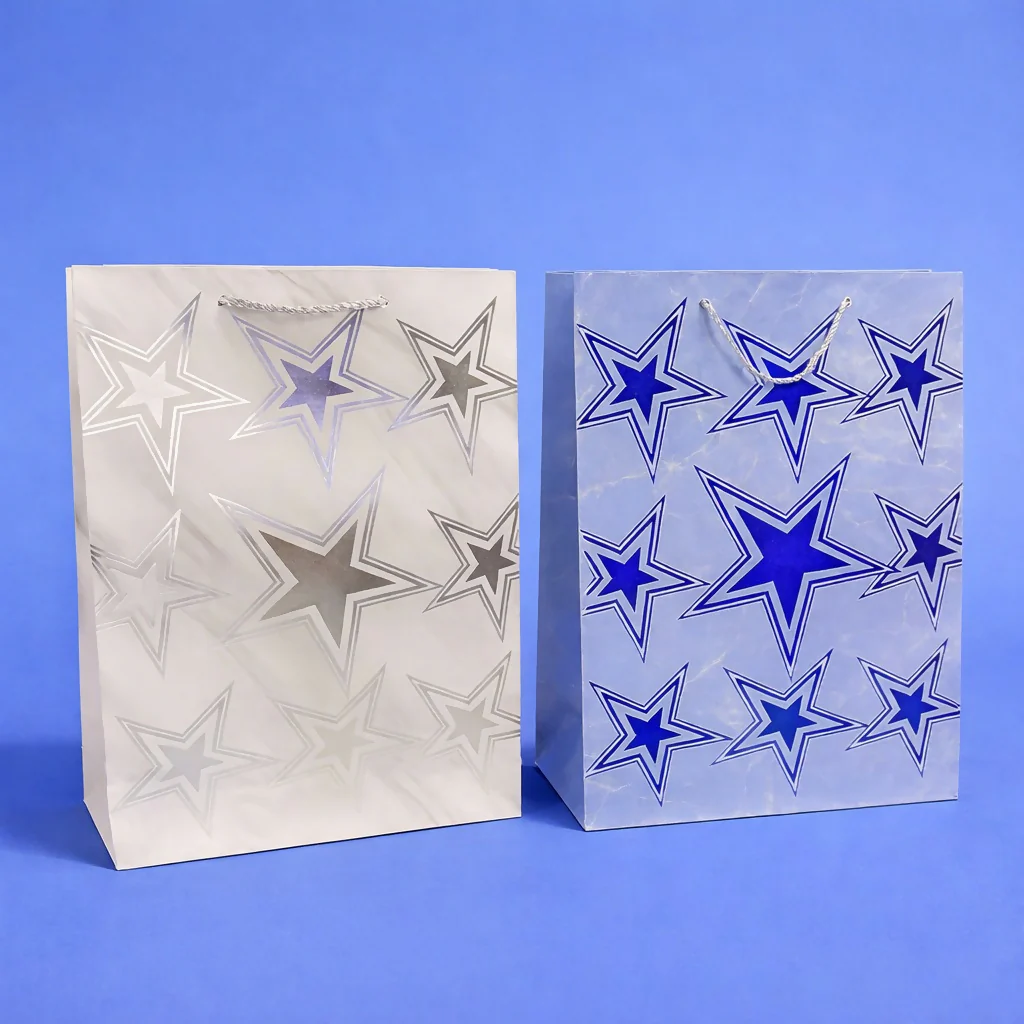 Star Print Gift Bag with Handle Premium Paper Carry Bag - Image 2