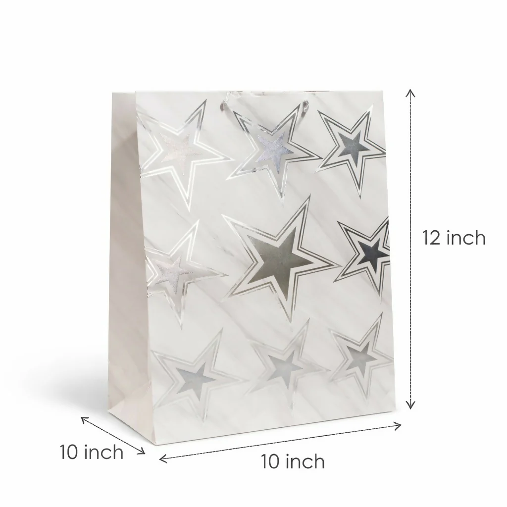 Star Print Gift Bag with Handle Premium Paper Carry Bag - Image 4