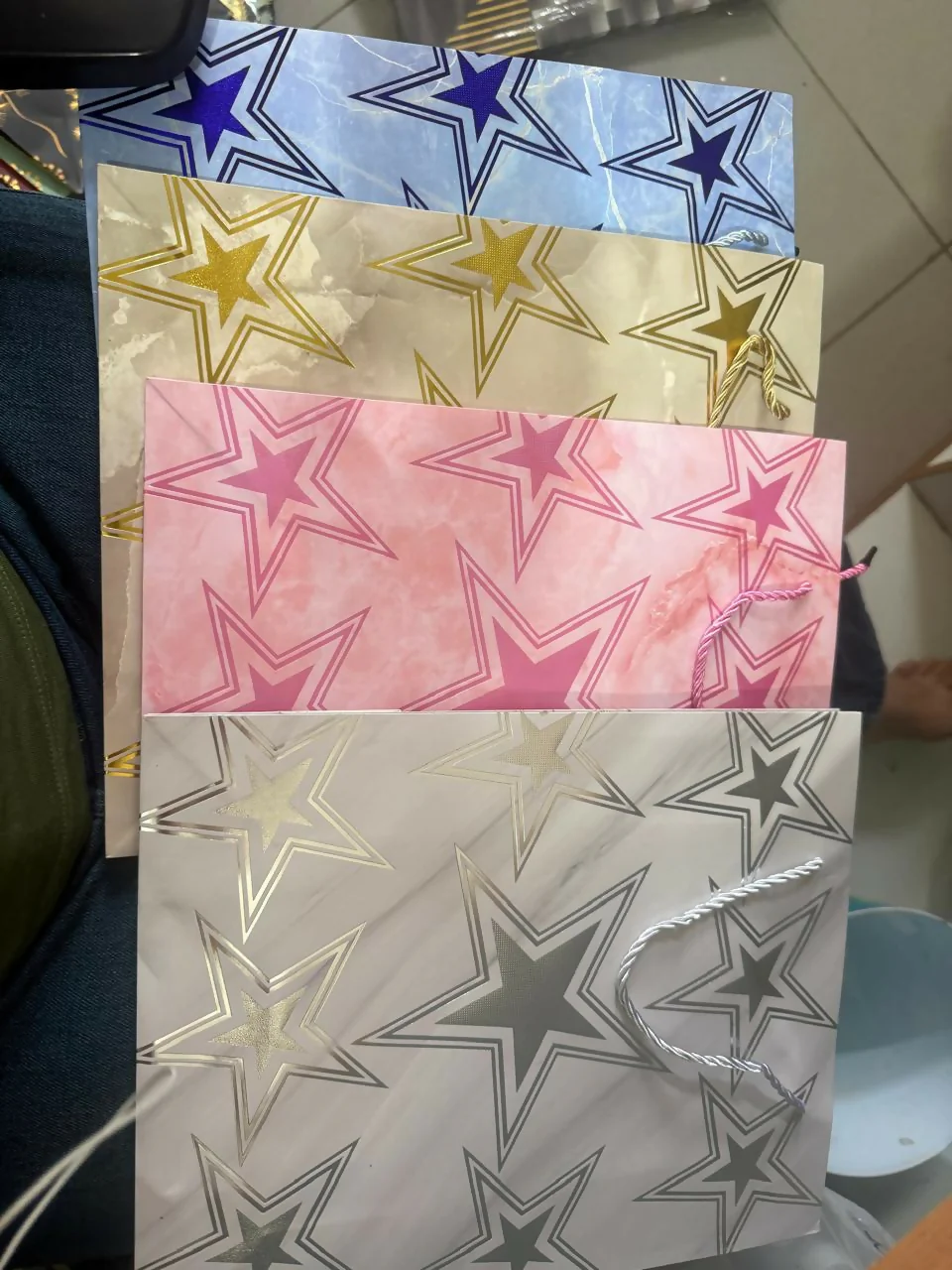 Star Print Gift Bag with Handle Premium Paper Carry Bag - Image 5