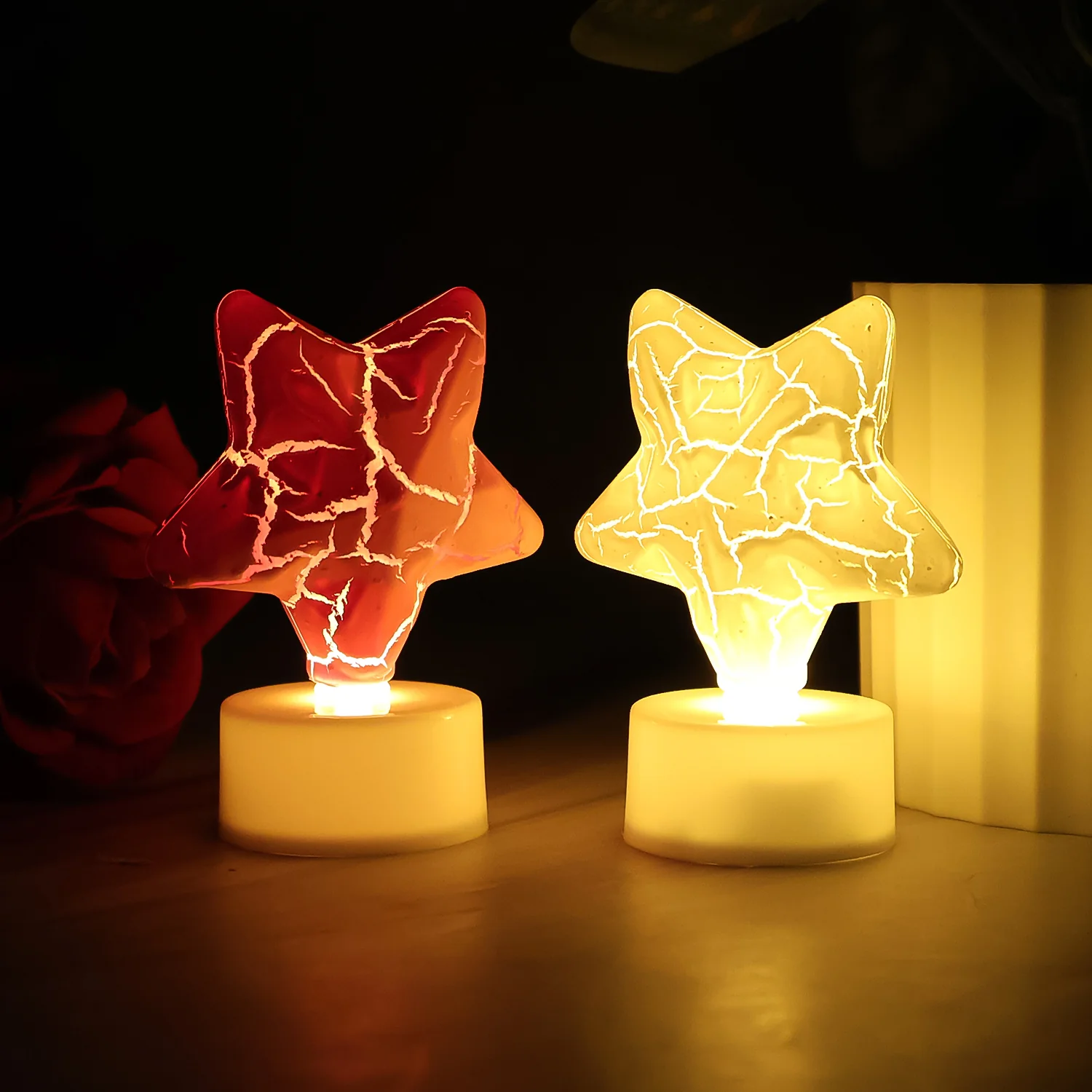 Star Shape Decorative LED Tealight Candles (12 Pc) - Image 4