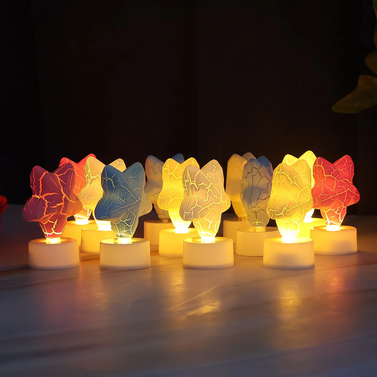 Star Shape Decorative LED Tealight Candles (12 Pc) - Image 6