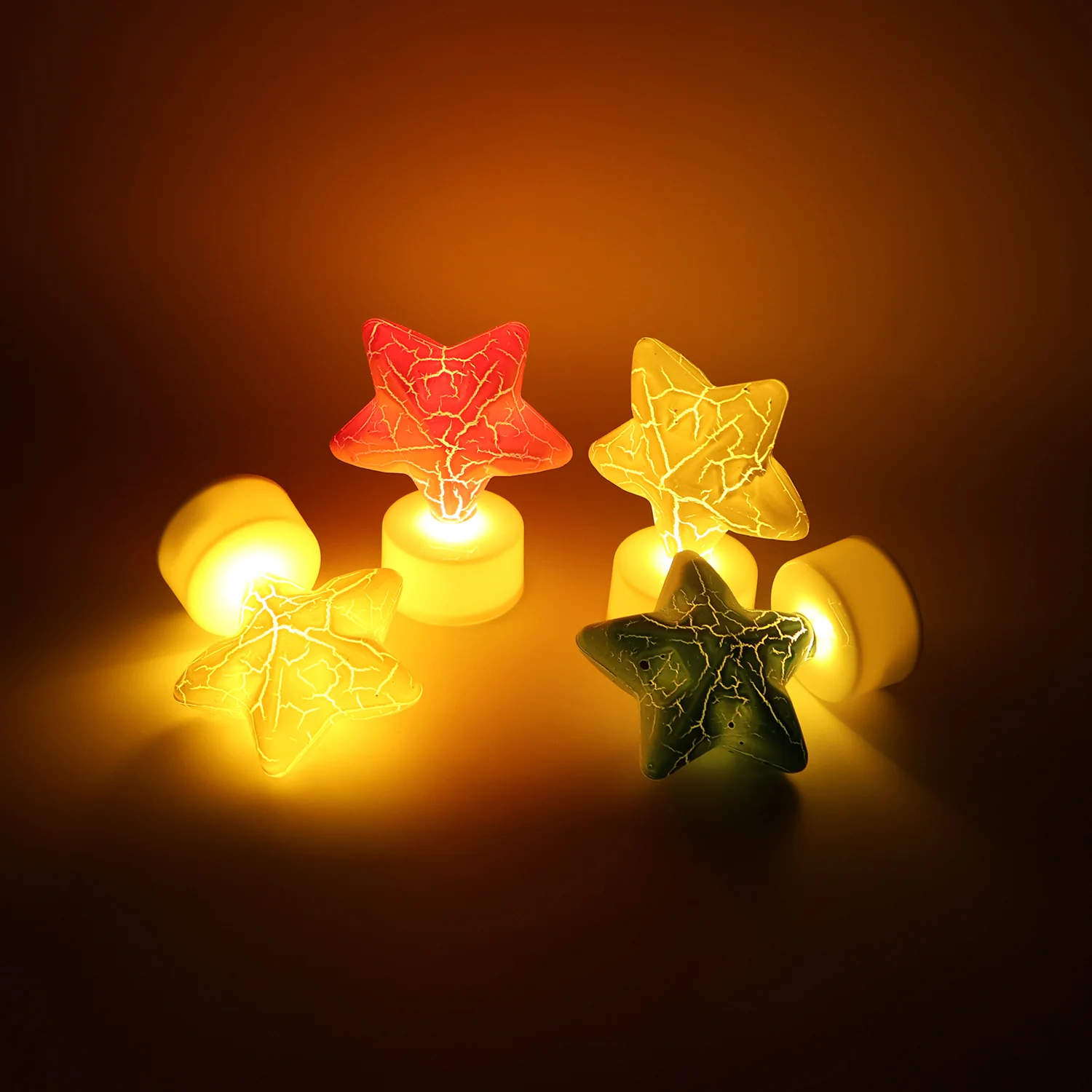 Star Shape Decorative LED Tealight Candles (4 Pc) - Image 6
