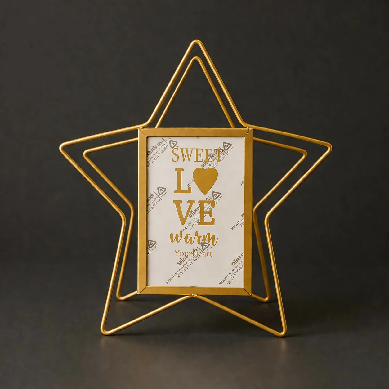 Star Shape Metal Photo Frame Table Decor Stand Display Frame - Image 3
