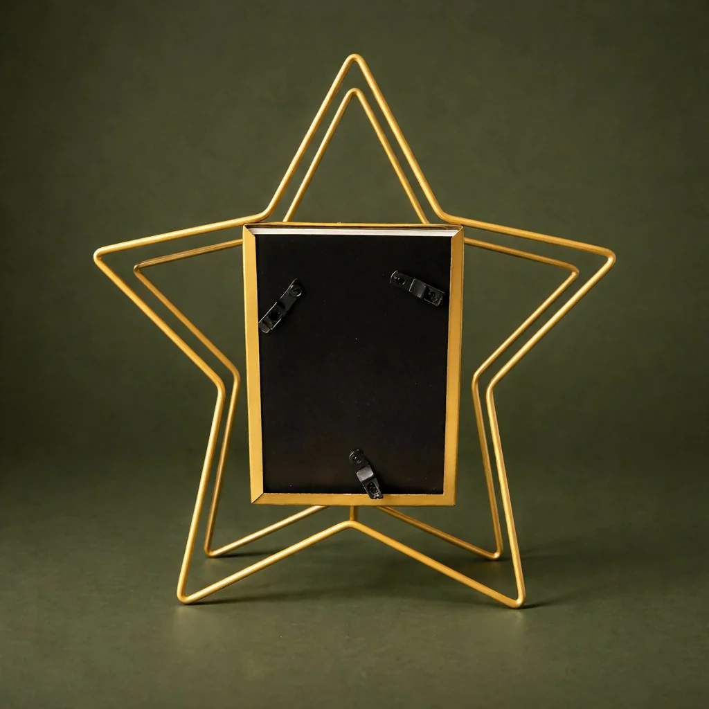 Star Shape Metal Photo Frame Table Decor Stand Display Frame - Image 4