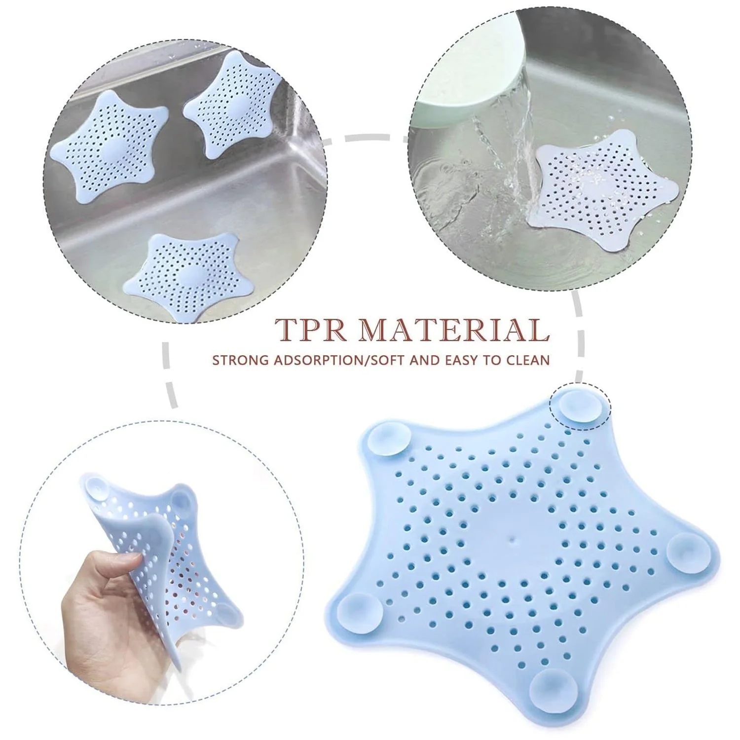 Star Drain Strainer: Catches Hair & Prevents Clogs (Kitchen/Bath) - Image 8