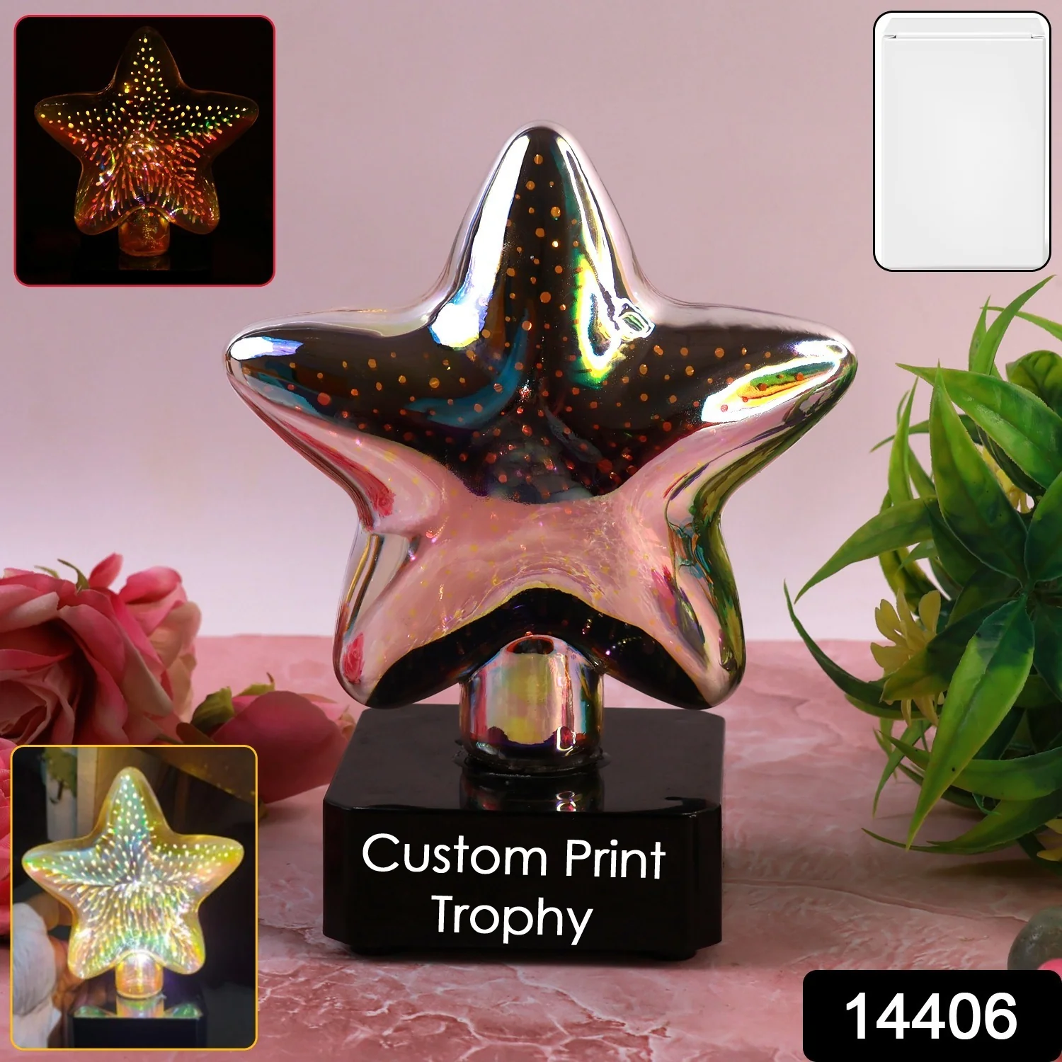 Customized Star-Shaped 3D Illusion Decorative LED Night Lamp (1 Pc) - Image 2