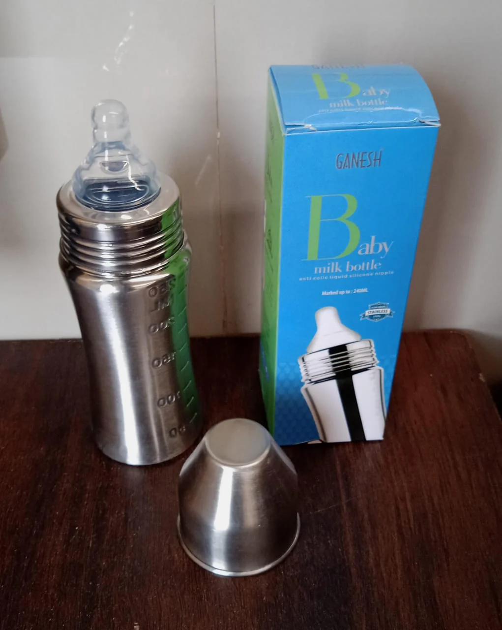 Ganesh Stainless Steel Baby Feeding Bottle for New Born Infants Toddler  250 ML - Image 8