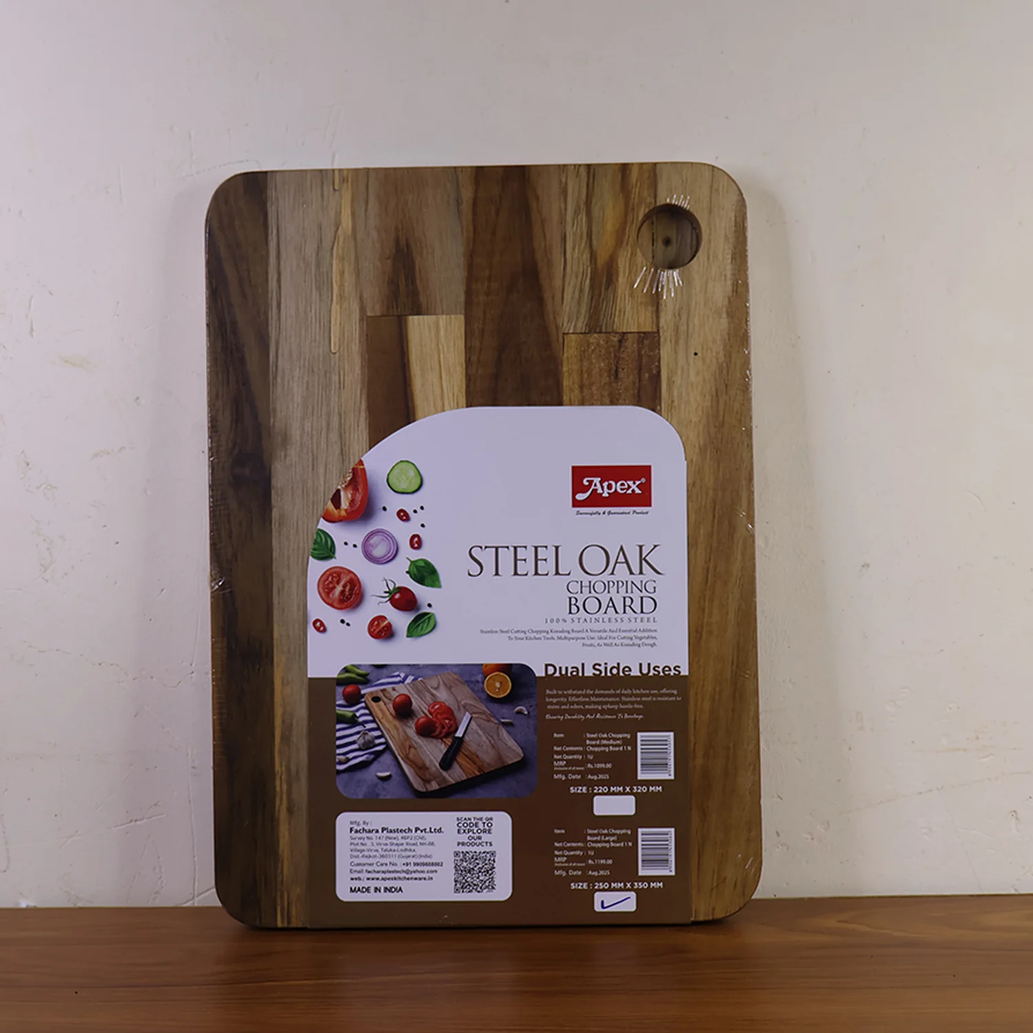 Apex Steel Oak Cutting Board with Wooden Handle (1 Pc) - Image 8