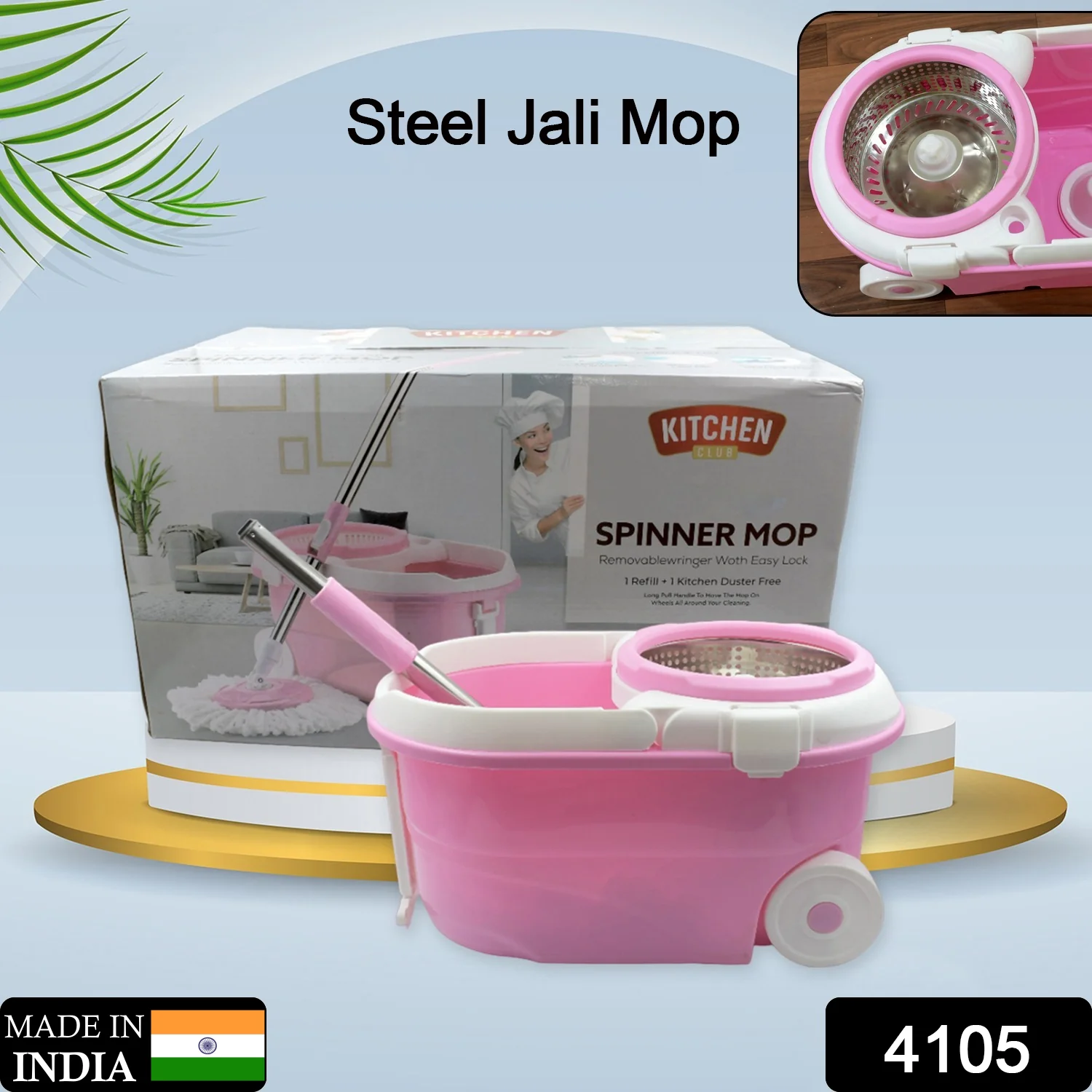Spin Mop with Bucket for Floor Cleaning - Magic Mop Set - Image 2