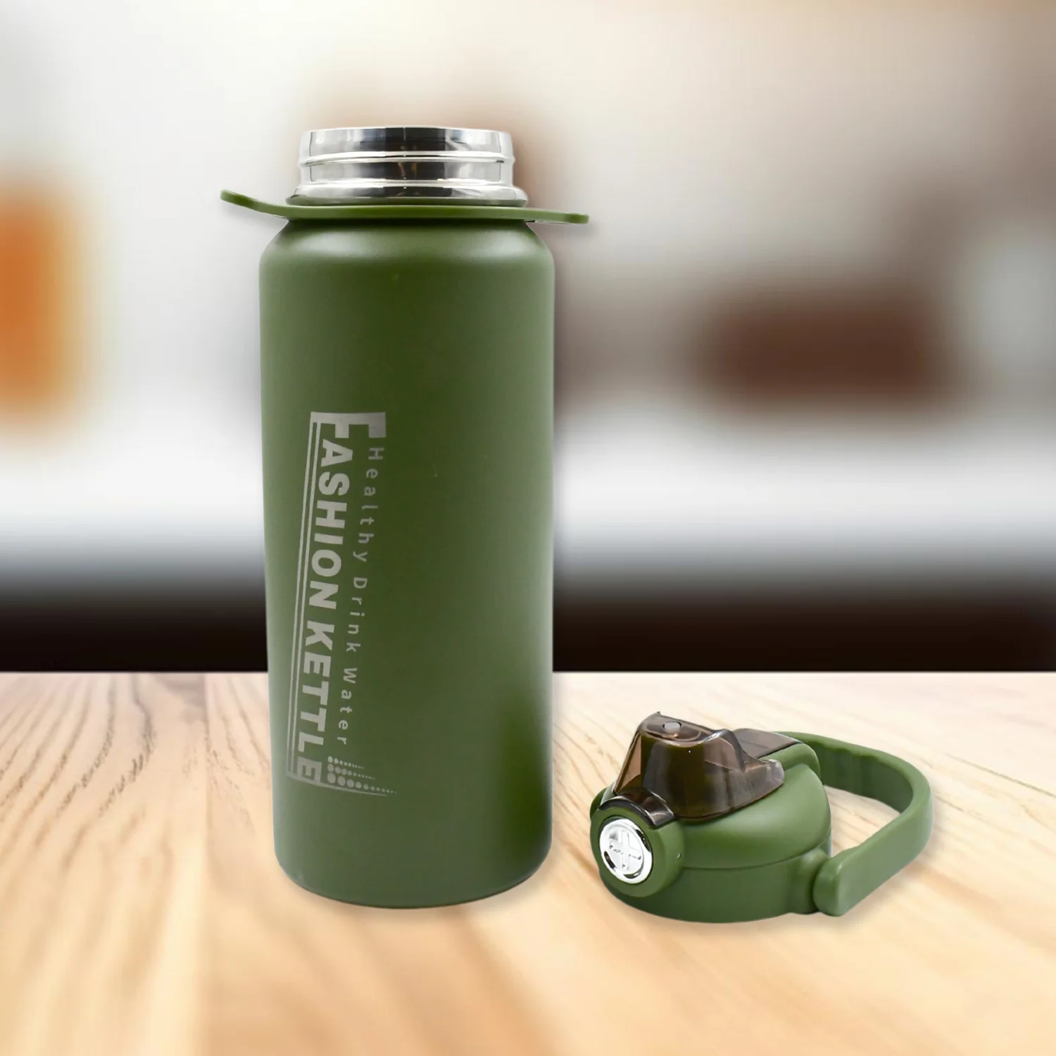 Stainless Steel Water Vacuum Insulated Bottle With Straw (1500ML, Mix Color) - Image 9