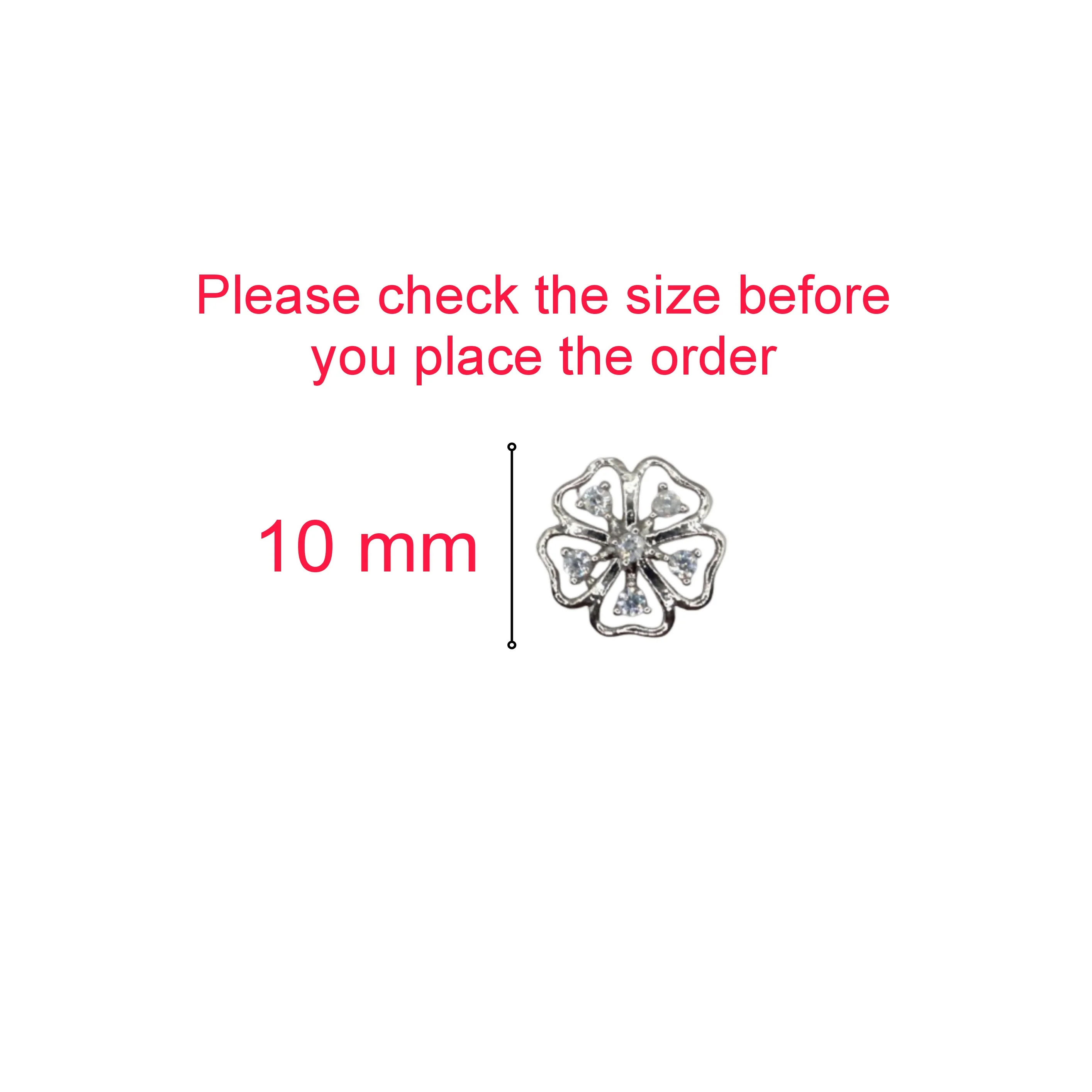 Sterling Silver AD Flower Stud Earrings - Delicate Floral Design for women and girls - Image 4