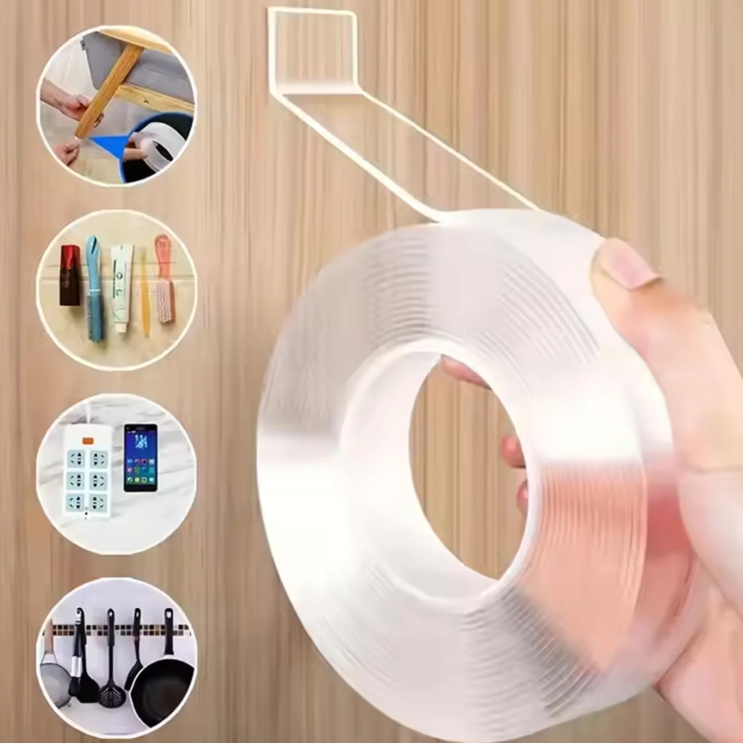 Sticky Double Sided Tape Washable Adhesive Tape Reusable (12×3 Cm / 1 Pc) - Image 6