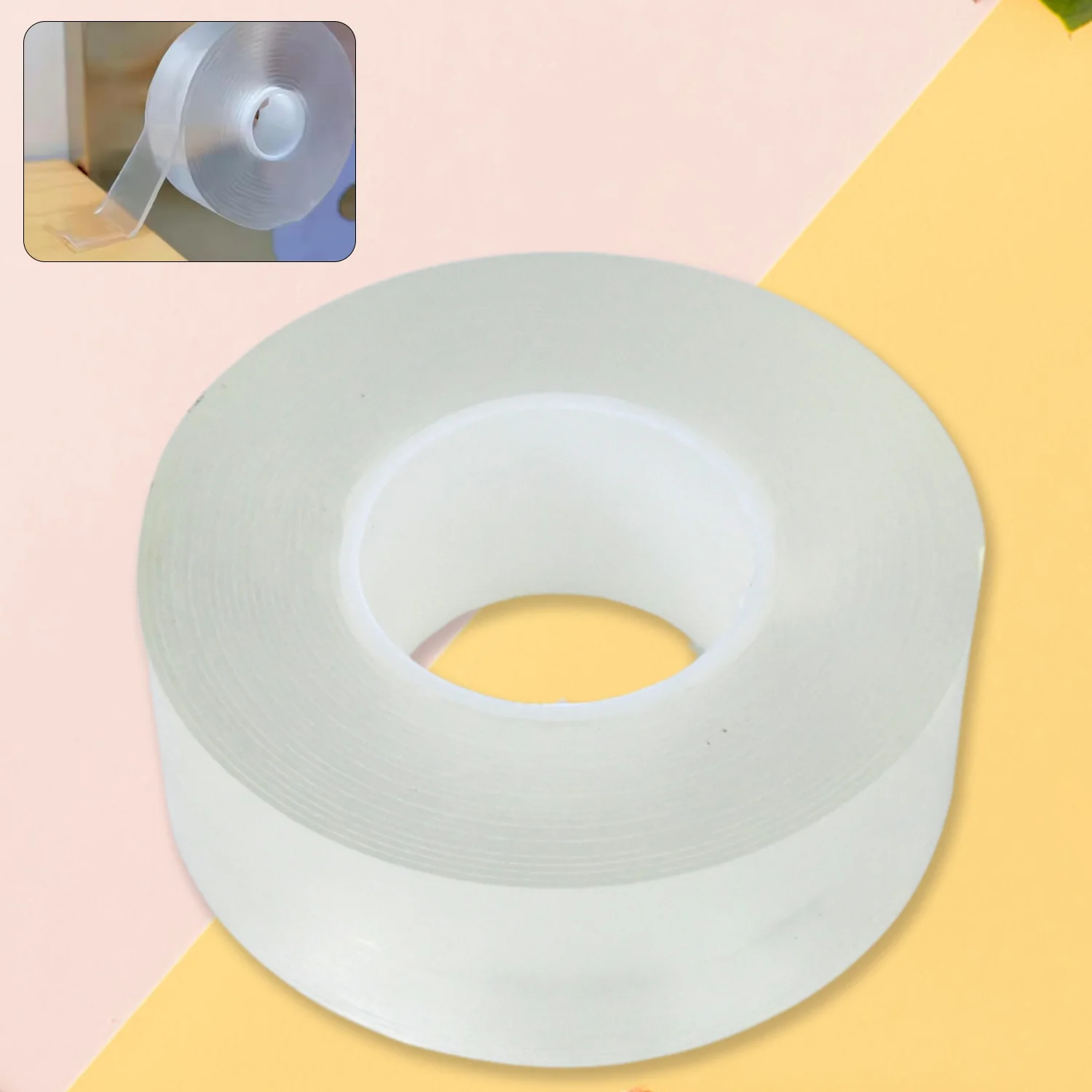Sticky Double Sided Tape Washable Adhesive Tape Reusable (8.5×3 Cm / 1 Pc) - Image 3