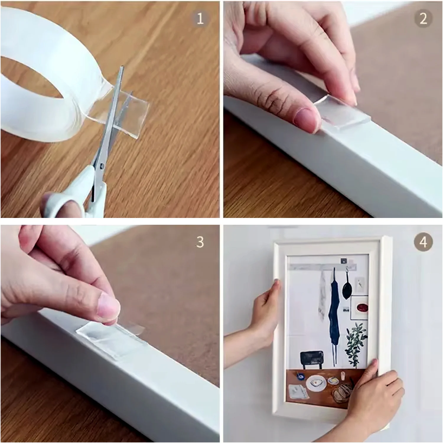 Sticky Double Sided Tape Washable Adhesive Tape Reusable (Thin / 6.5×3 Cm / 1 Pc) - Image 6
