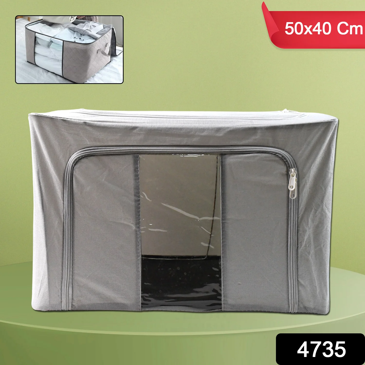 Storage Box with Lid, With Window (50×40 Cm / 1 Pc) - Image 2