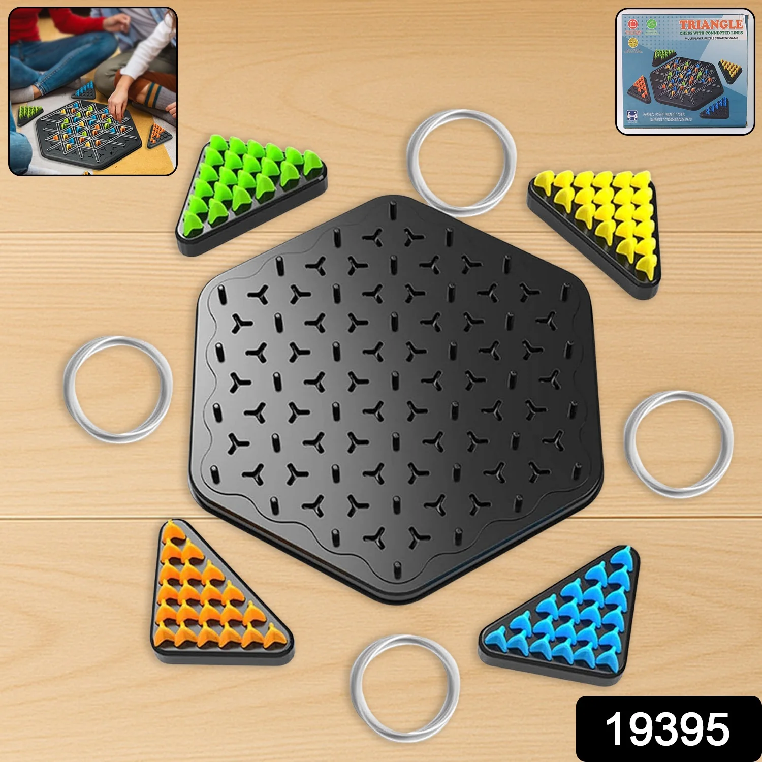Strategic Triangle Color Matching Puzzle Board Game for Kids & Family - Image 2