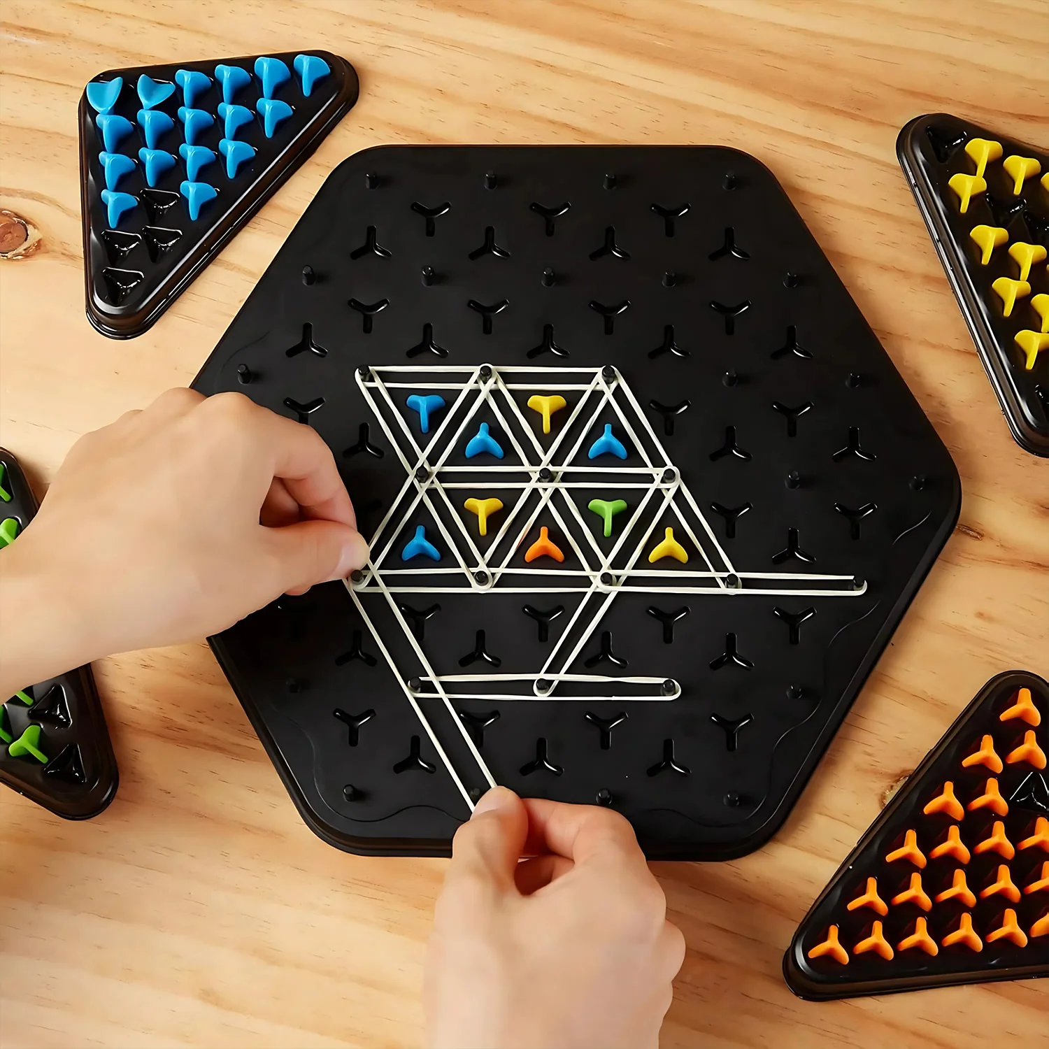 Strategic Triangle Color Matching Puzzle Board Game for Kids & Family - Image 6