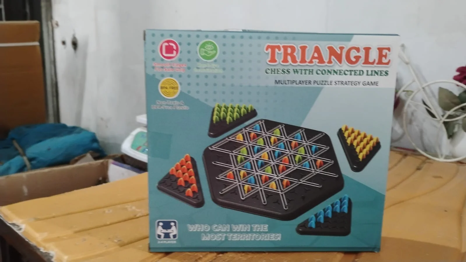 Strategic Triangle Color Matching Puzzle Board Game for Kids & Family - Image 8