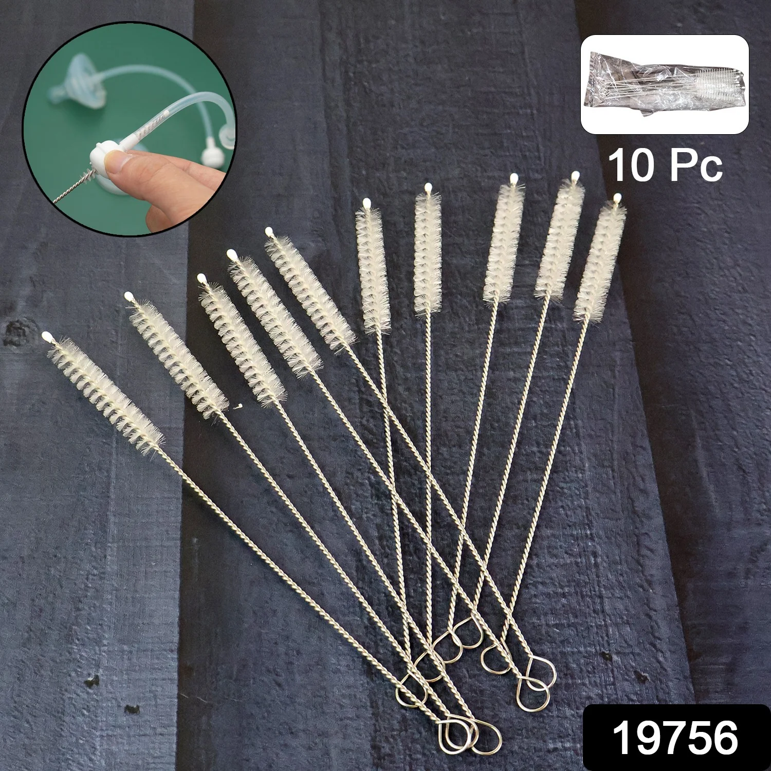Straw & Bottle Cleaning Brush Set (10 Pc) - Image 2